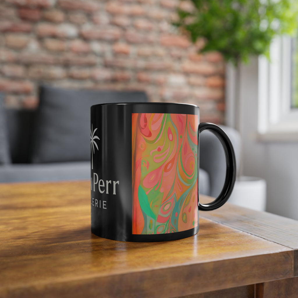 Max Perr Galerie Black Ceramic Coffee Mug — 11oz Branded Art Studio Cup