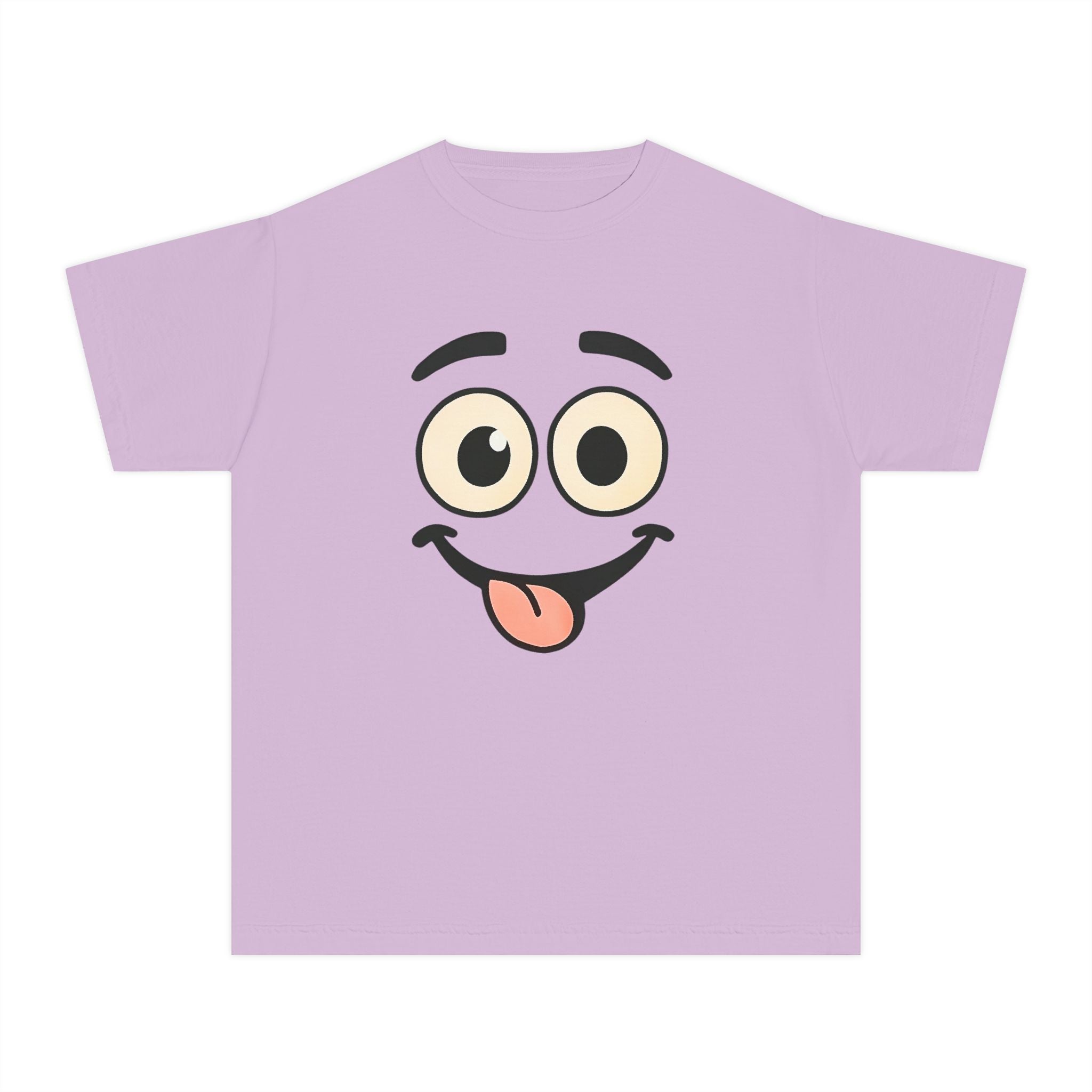 Lustiges Smiley-Gesicht Kinder-T-Shirt | Verspieltes Emoji-Shirt, Zunge-Raus-Ausdruck, JPE Kids Edition
