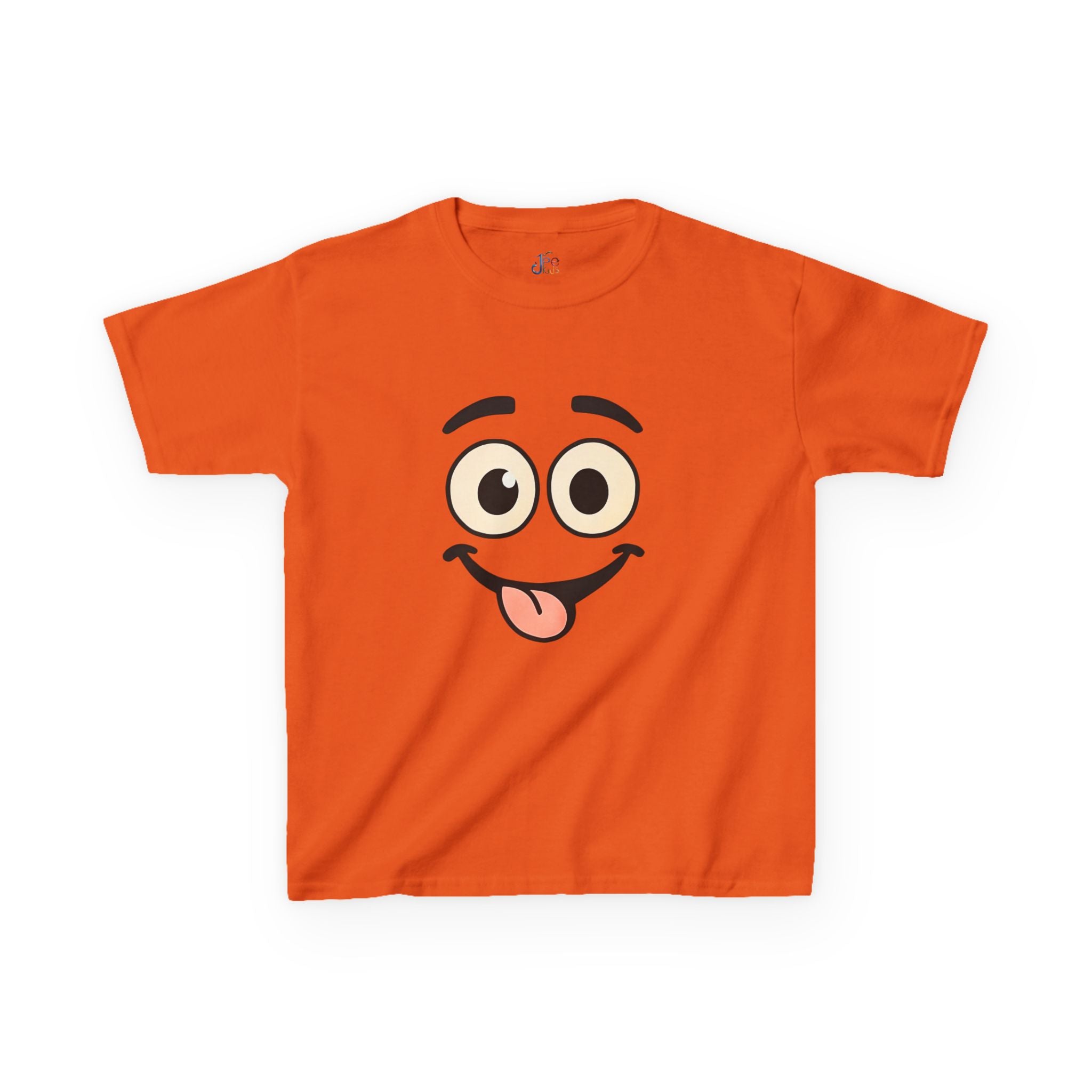 T-Shirt für Kinder mit lustigem Grimassen-Gesicht und rausgestreckter Zunge | Niedliches Emoji-Cartoon-Shirt