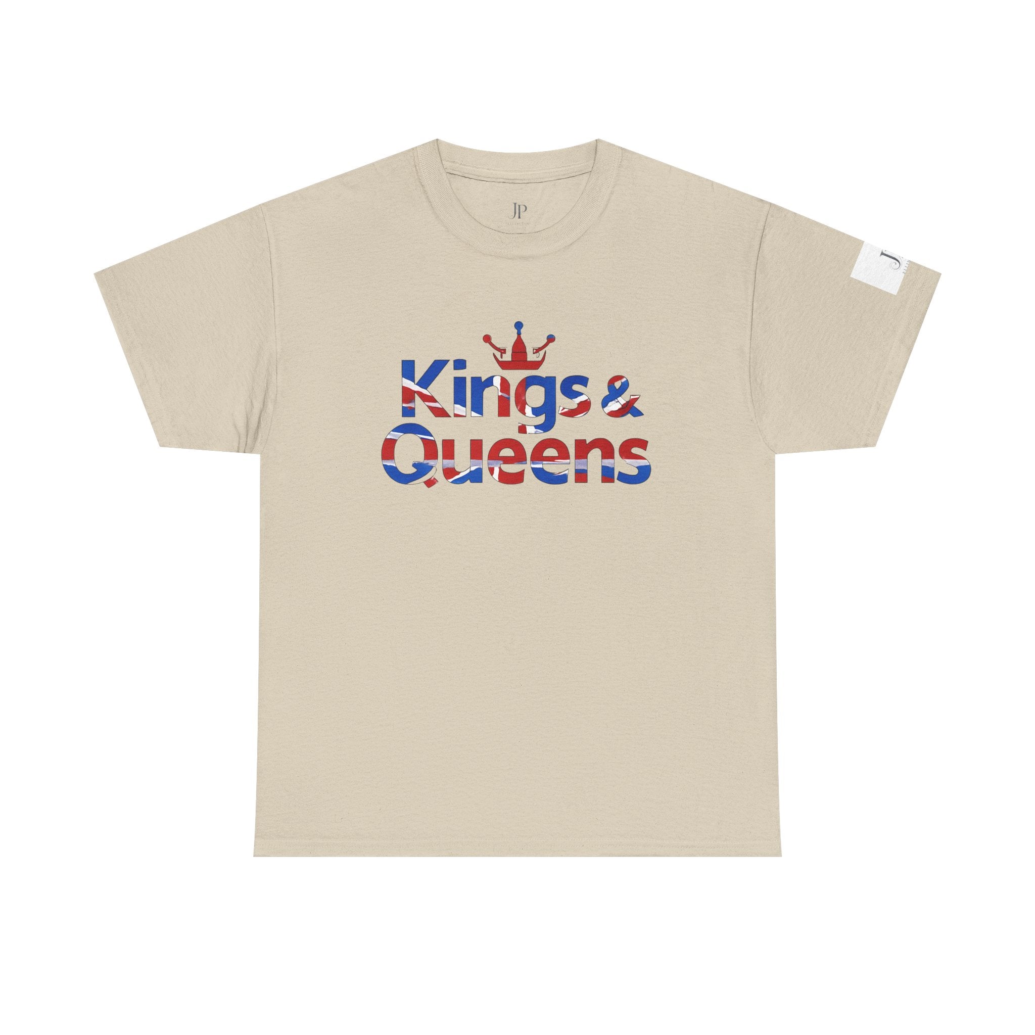 Kings & Queens T-Shirt | Britische Flagge Text, Krone Grafik, JP Ellington Edition