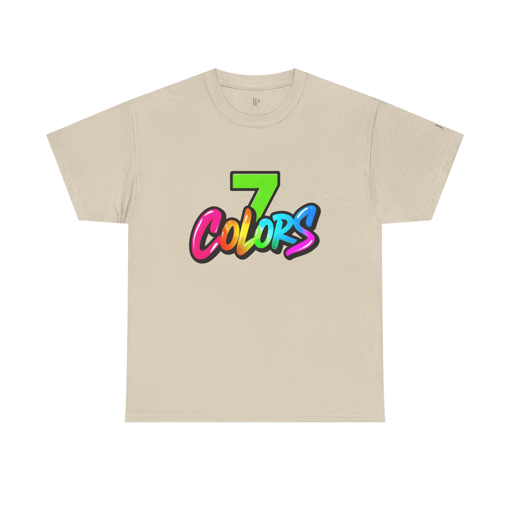 Sieben Farben Grafik-T-Shirt | Regenbogen-Schriftzug-Logo T-Shirt, JP Ellington Edition