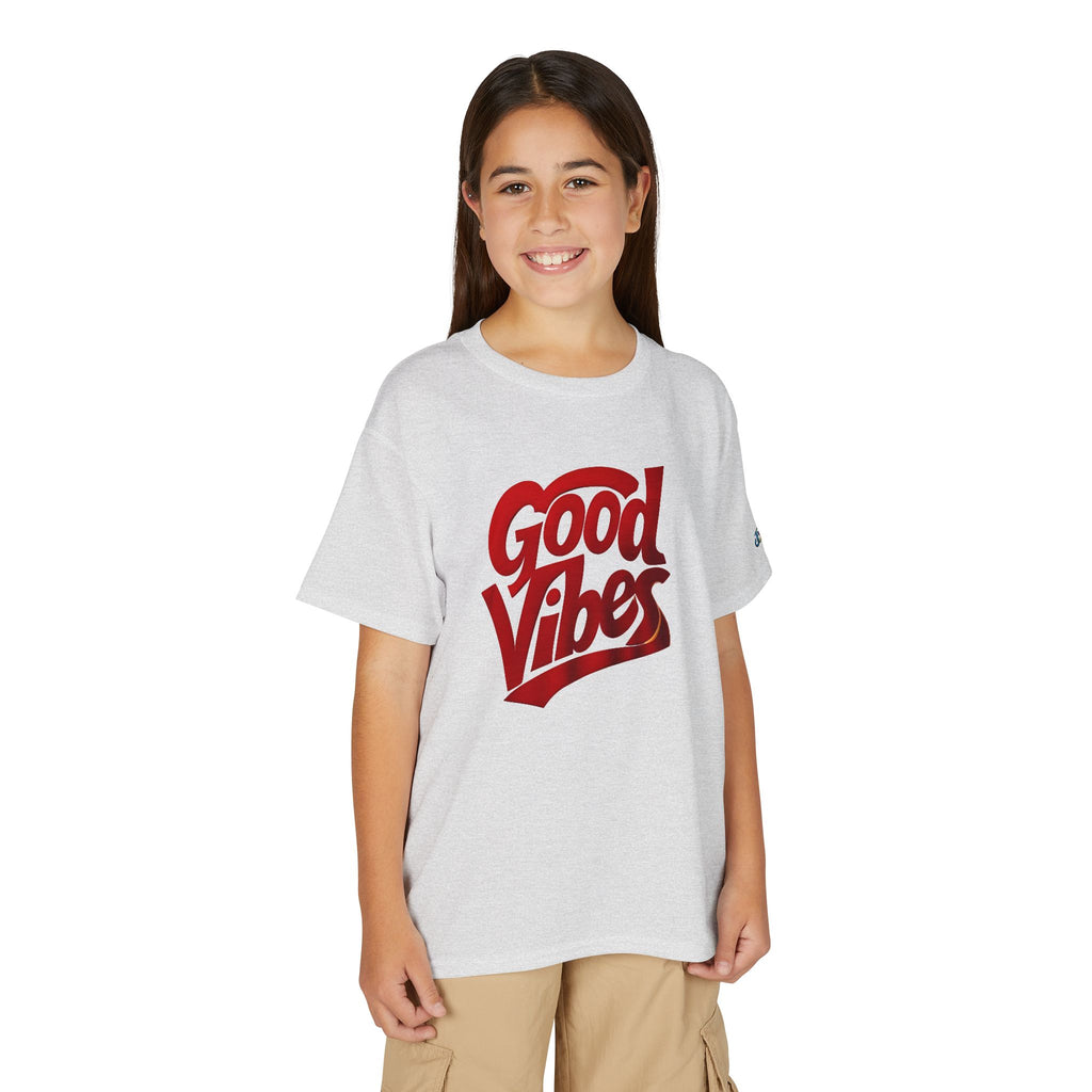 Good Vibes graphic Youth T-Shirt | red script logo, JPE Kids Edition