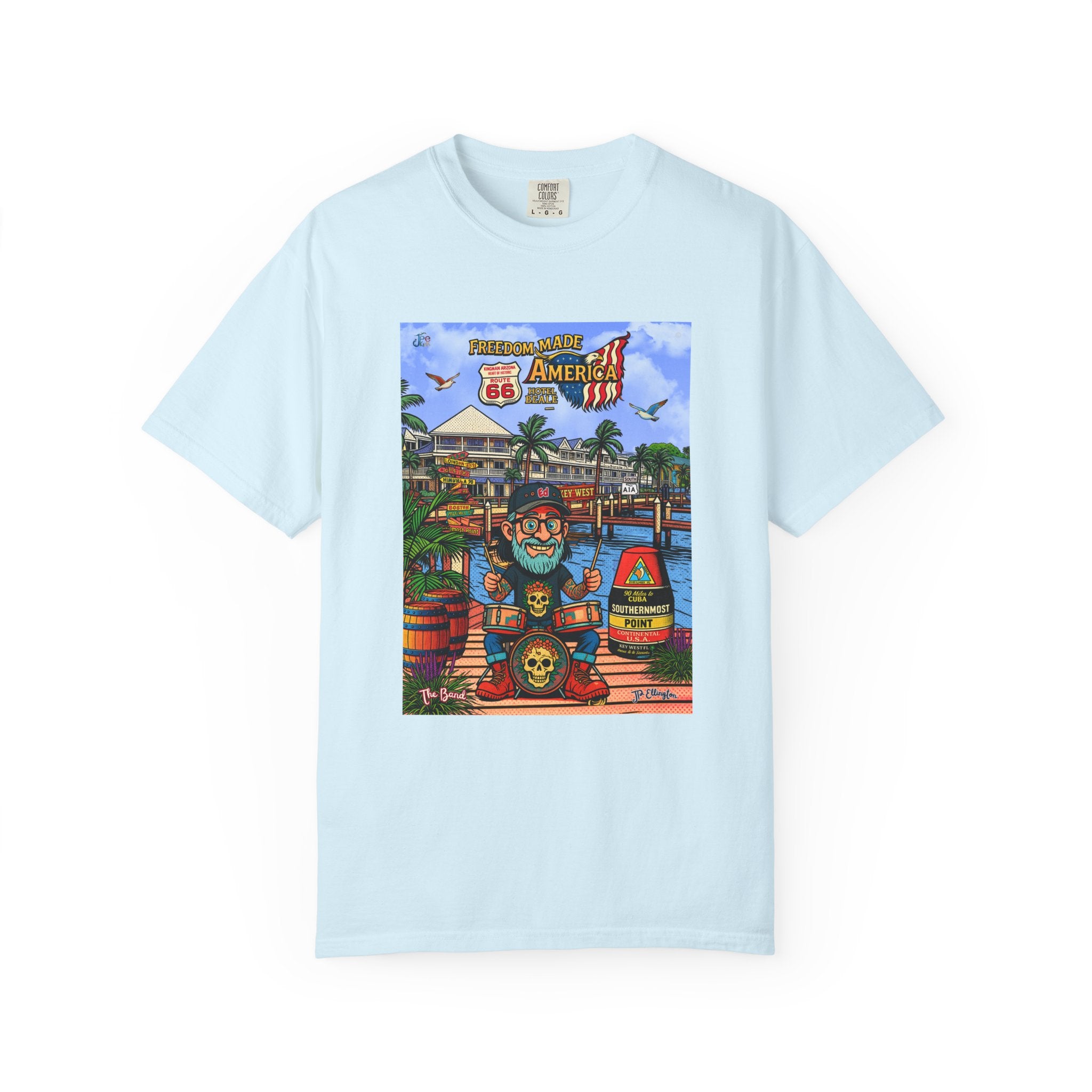 Route 66 Key West T-Shirt | Retro Roadtrip Kunst, Freiheit hat Amerika gemacht Hemd
