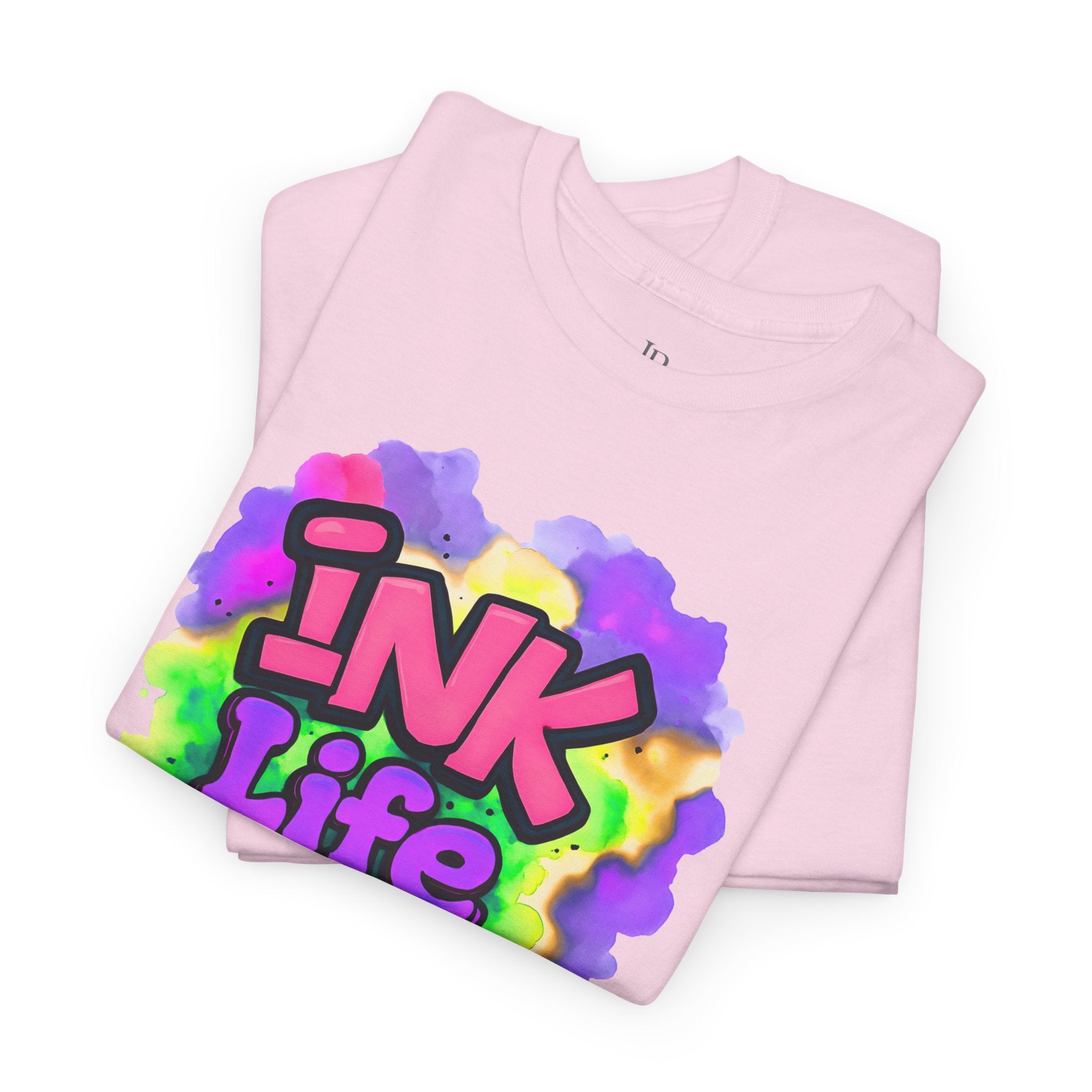 Ink Life in Color T-Shirt | Bunte Aquarell-Typografie