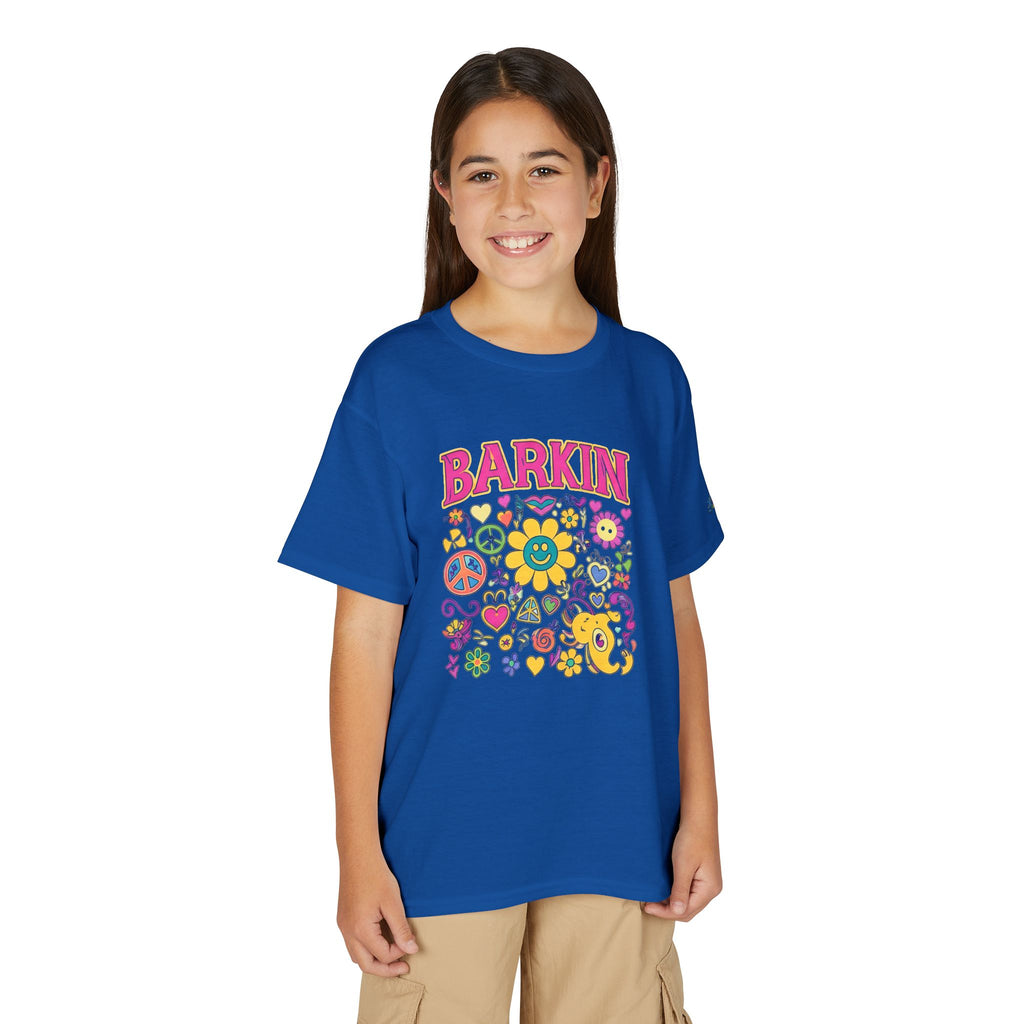 Barkin flower smiley collage T-Shirt | Kids graphic tee, JPE Kids Edition