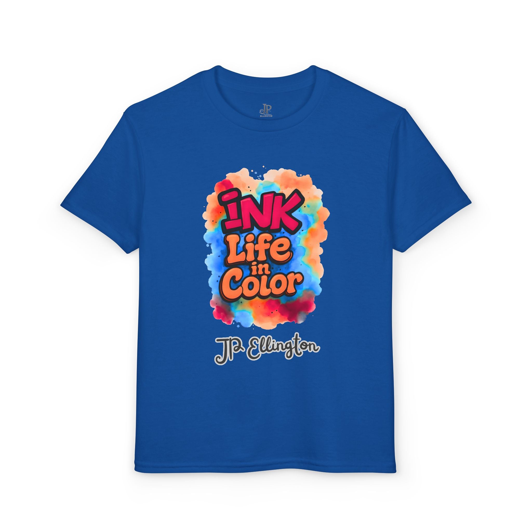 Ink Life in Color Jugend T-Shirt | Buntes Aquarell-Graffiti-Design, JPE Kinder-Edition