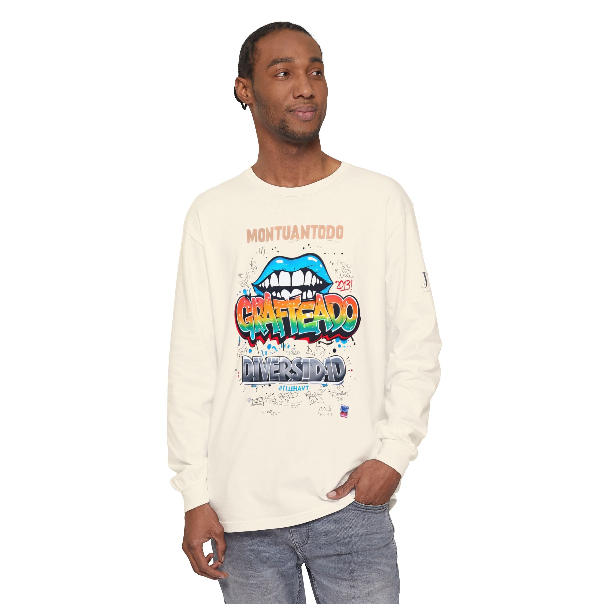 Graffiteado Colorful Graffiti Lips Long Sleeve Shirt | Montuantodo Typography