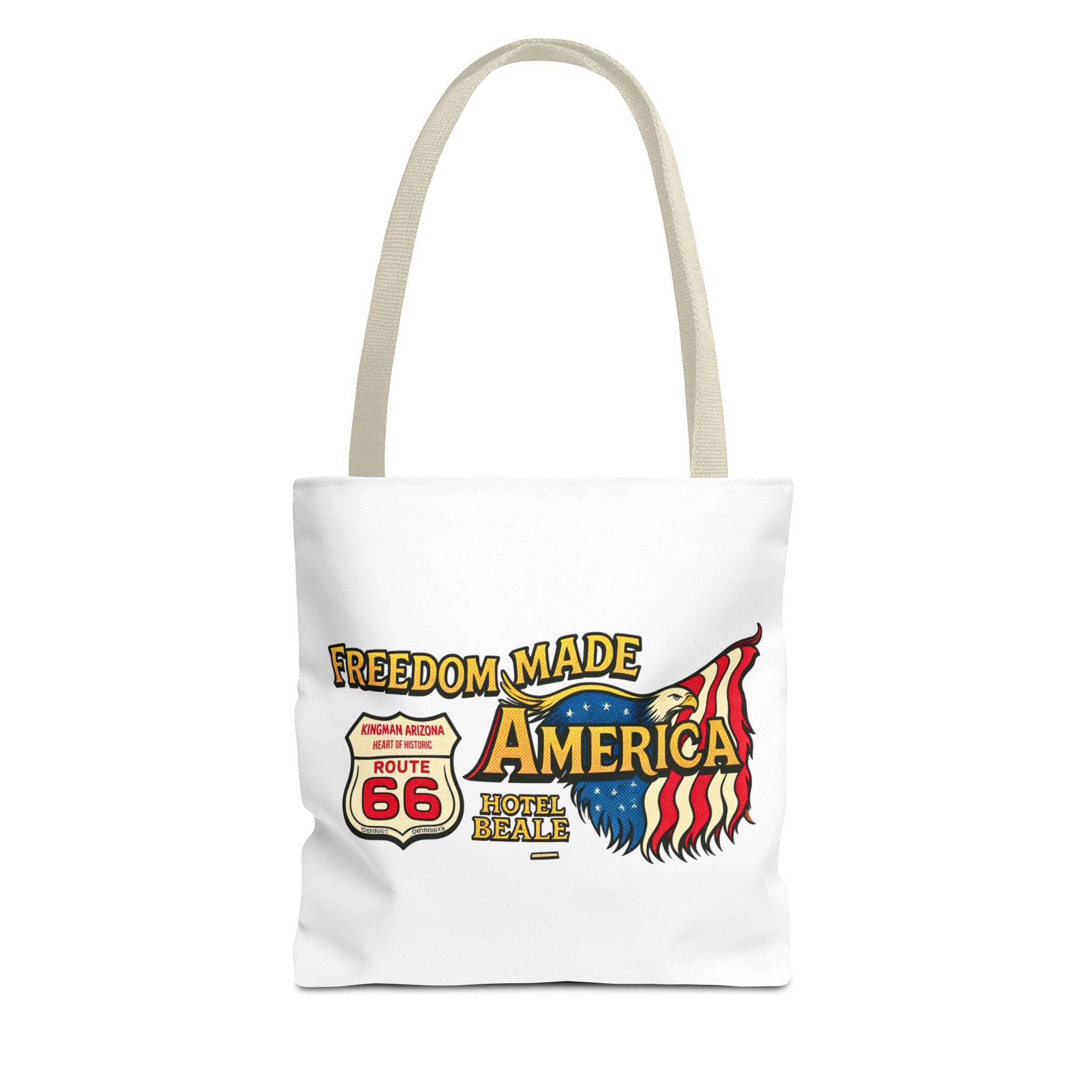 Freedom Made America Tragetasche | Route 66 Flaggen-Grafik