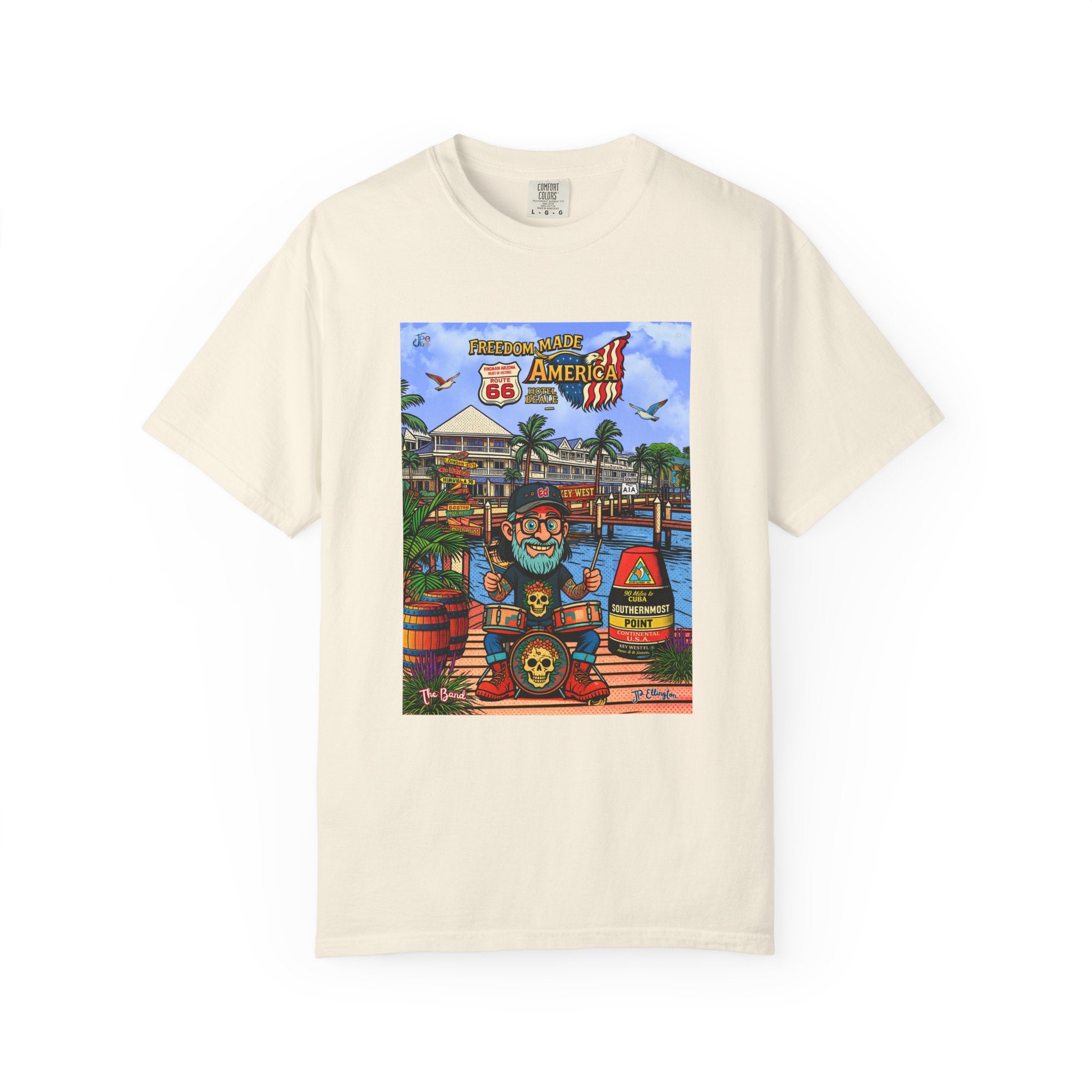 Route 66 Key West T-Shirt | Retro Roadtrip Kunst, Freiheit hat Amerika gemacht Hemd