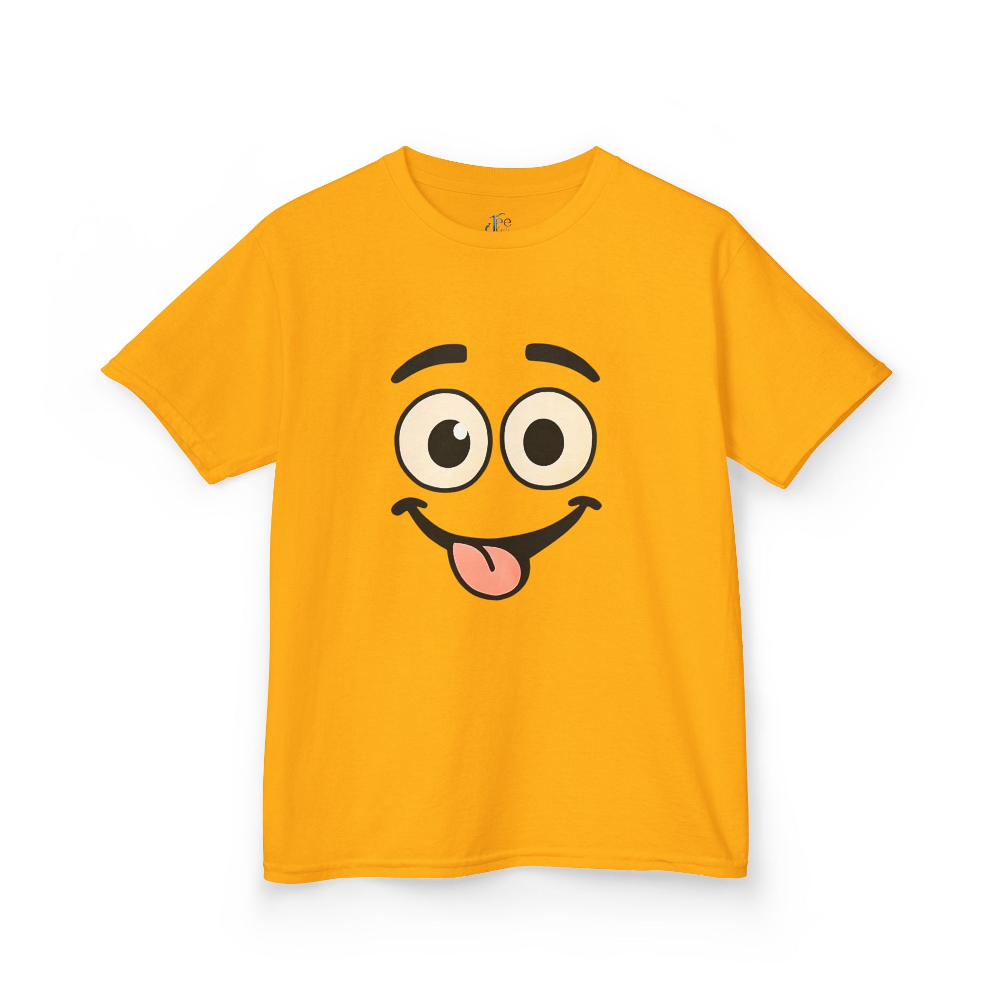 Silly Face Tongue Out Kids Tee | Cute Emoji Cartoon Shirt