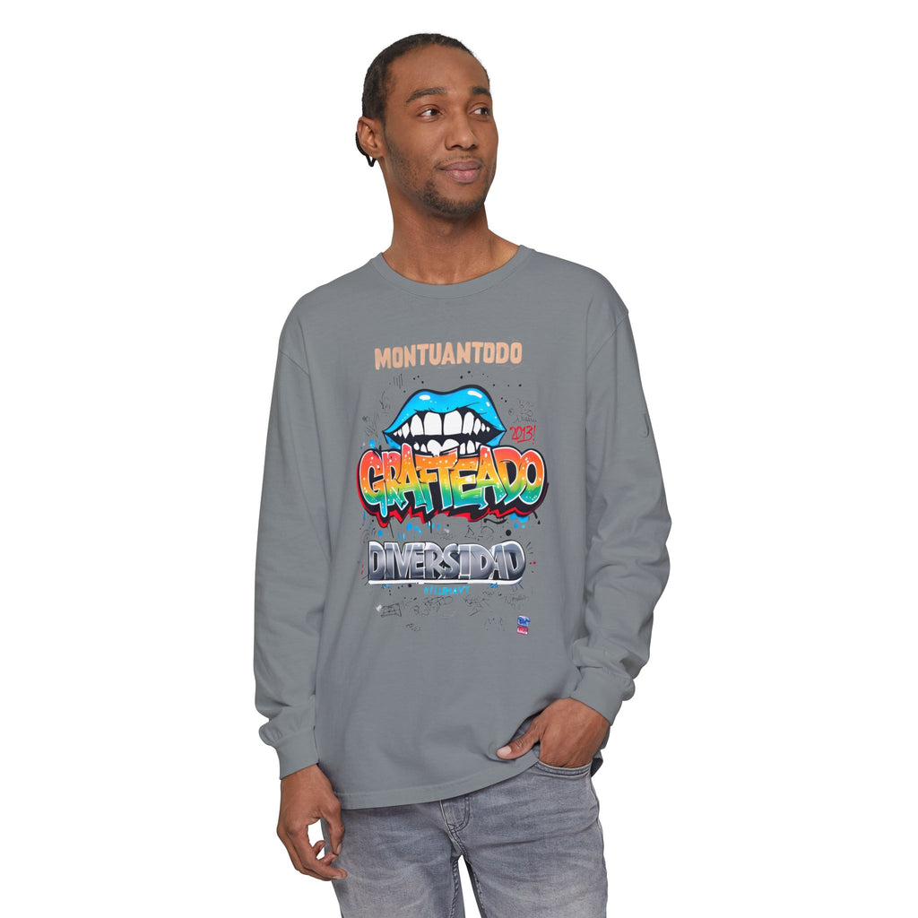 Graffiteado Colorful Graffiti Lips Long Sleeve Shirt | Montuantodo Typography