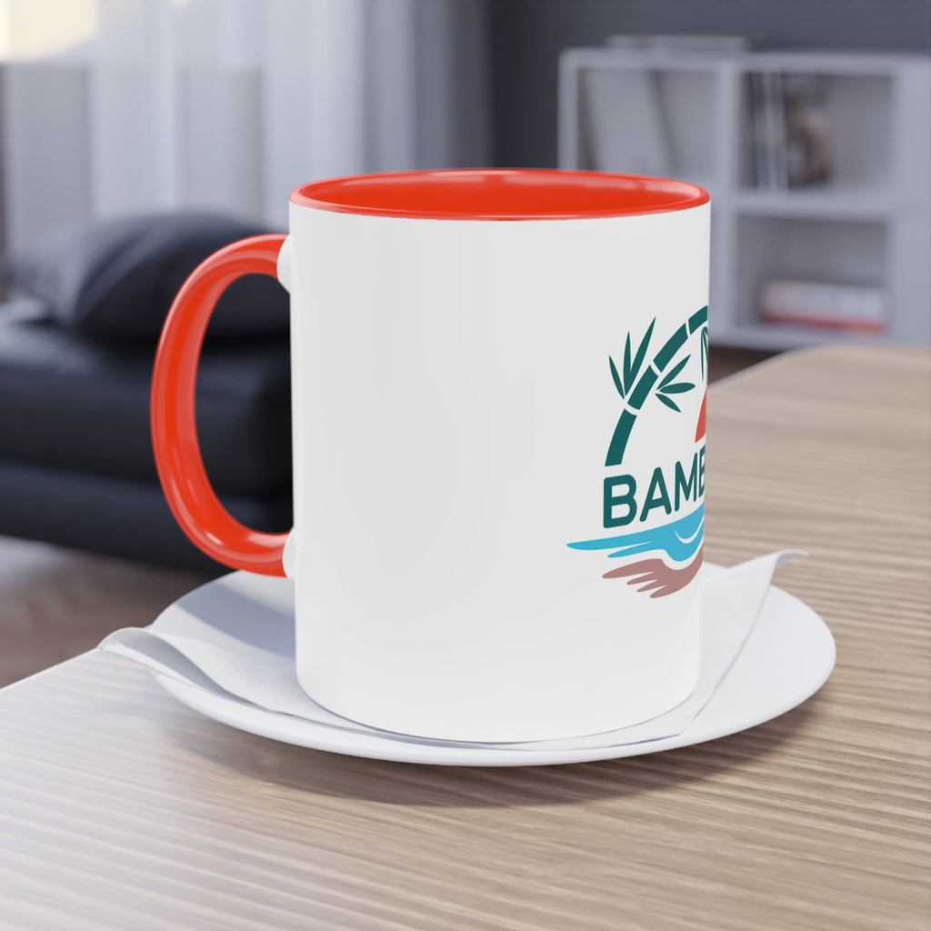 Bamboo Sunset Coffee Mug — Two-Tone 11oz Ceramic