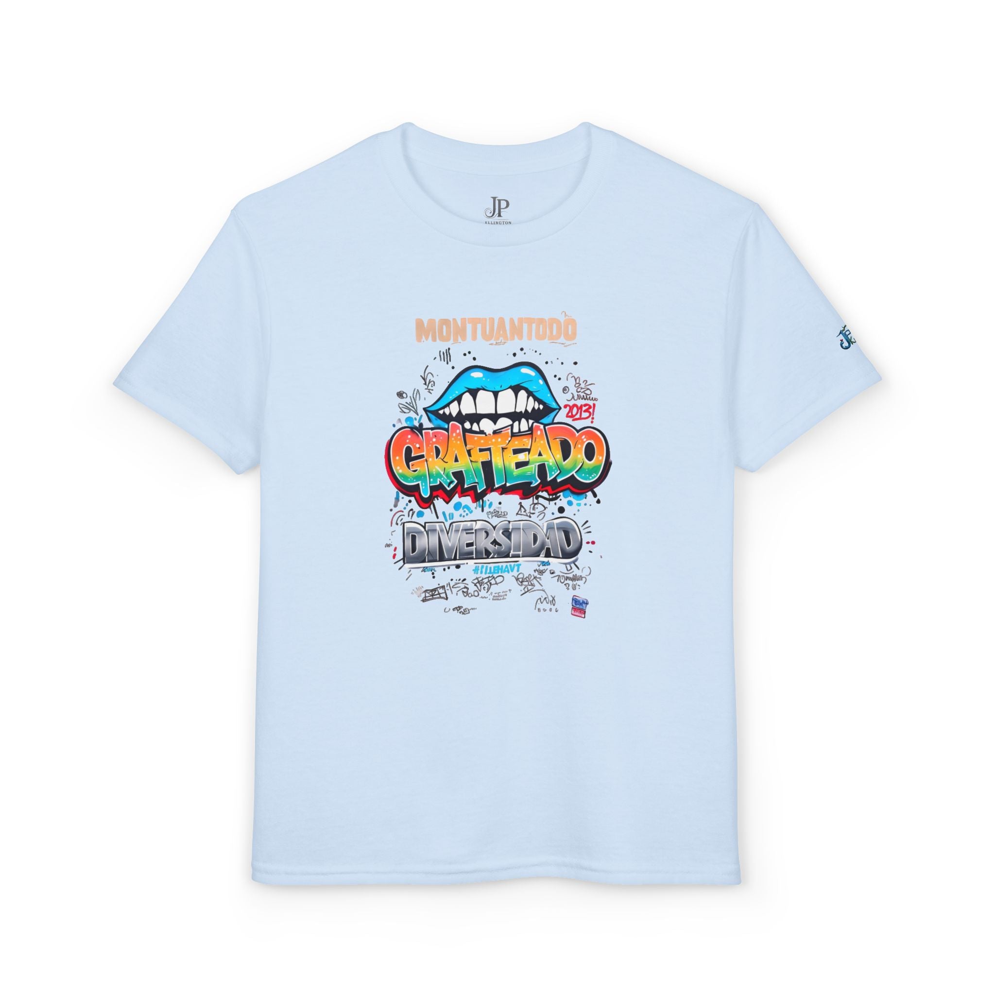 Graffiti-Grafik-T-Shirt | Buntes Street-Art-Logo, JPE Kids Edition