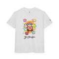Cute Heart Character Rainbow Clouds T-Shirt | Kids JP Ellington
