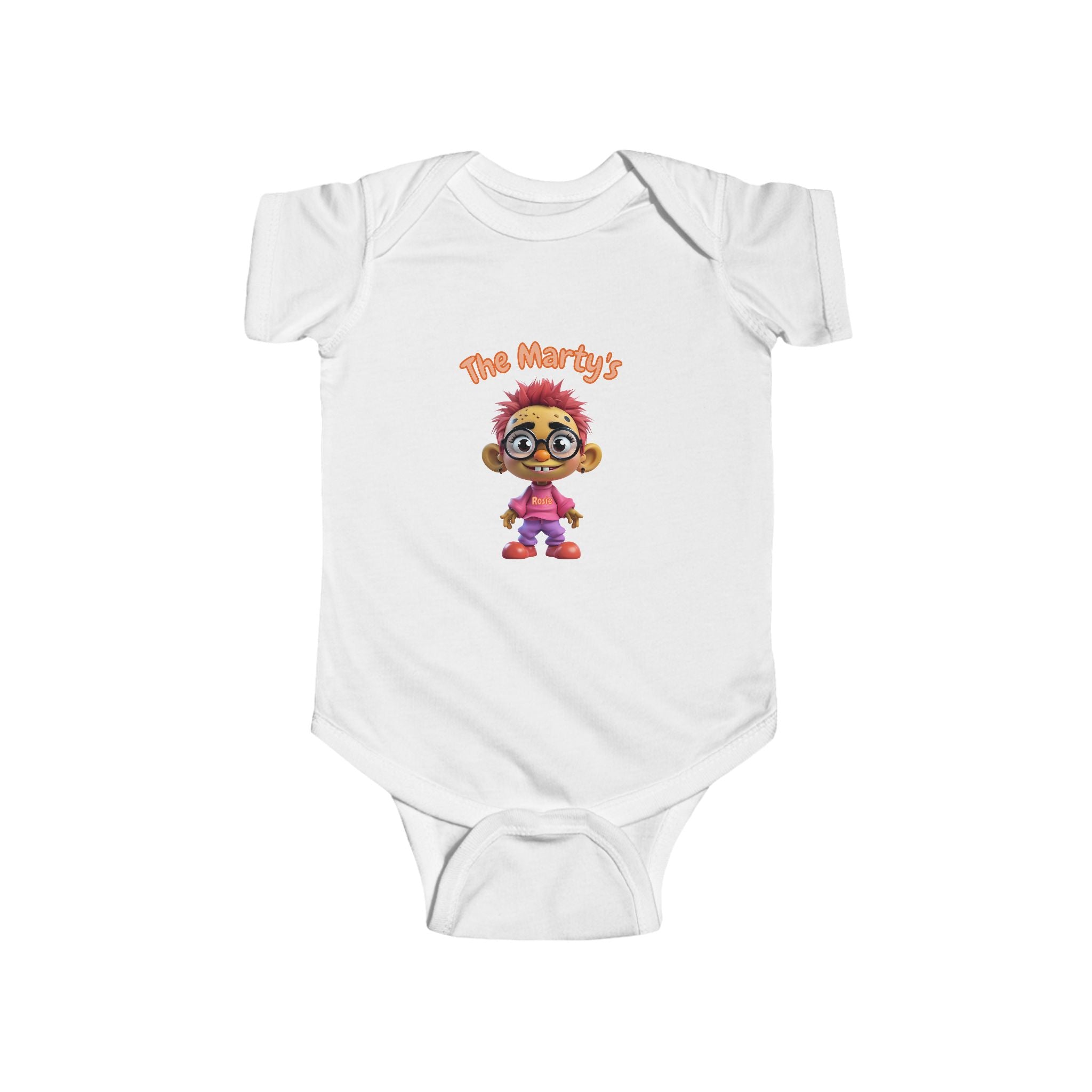 Martys Cartoon Baby Bodysuit | Niedlicher Lockenhaar-Charakter Rosie – The Martys