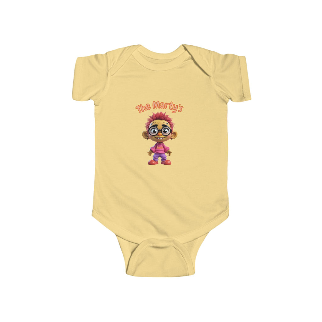 The Martys Cartoon Baby Bodysuit | Cute Curly Hair Character Rosie - The Martys
