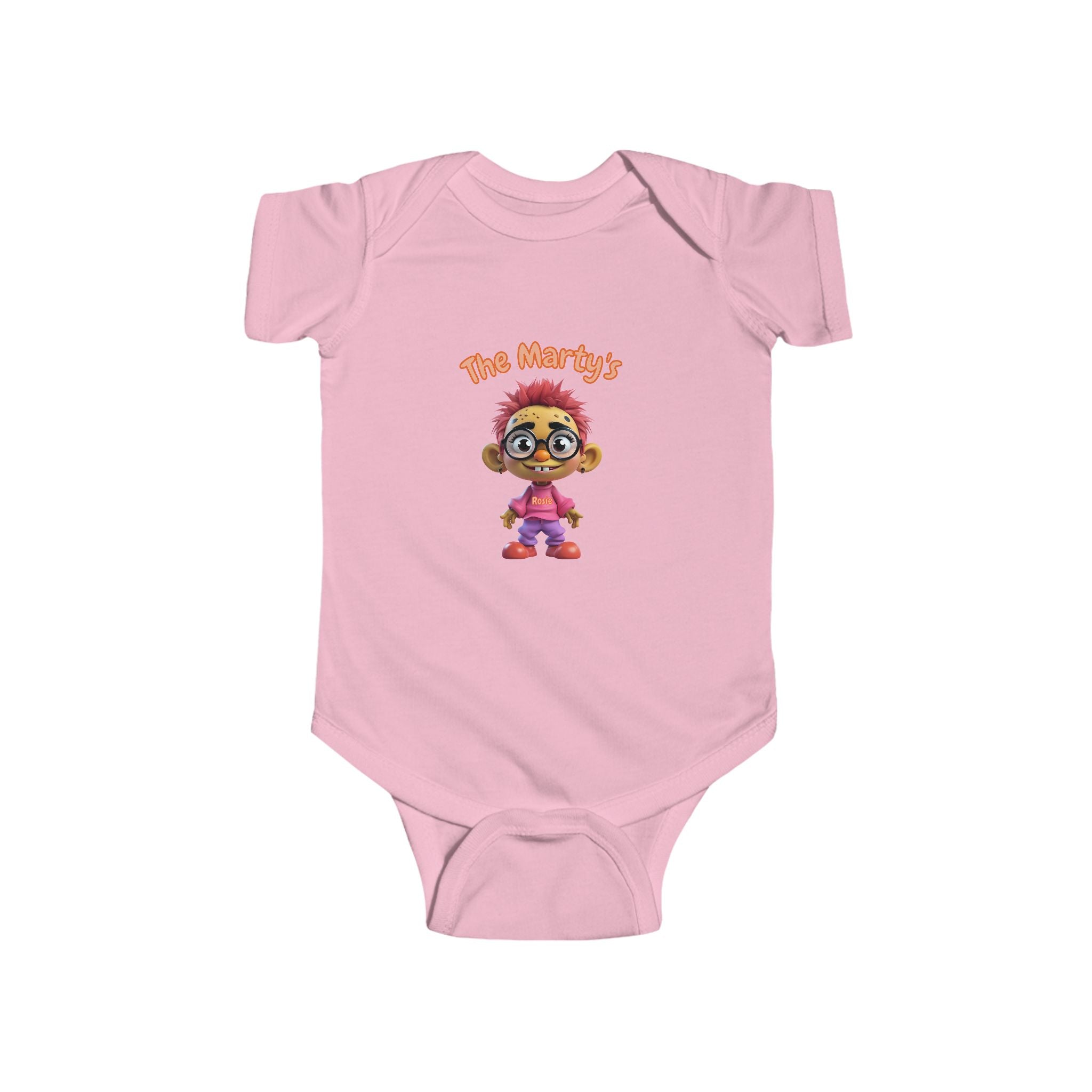 Martys Cartoon Baby Bodysuit | Niedlicher Lockenhaar-Charakter Rosie – The Martys
