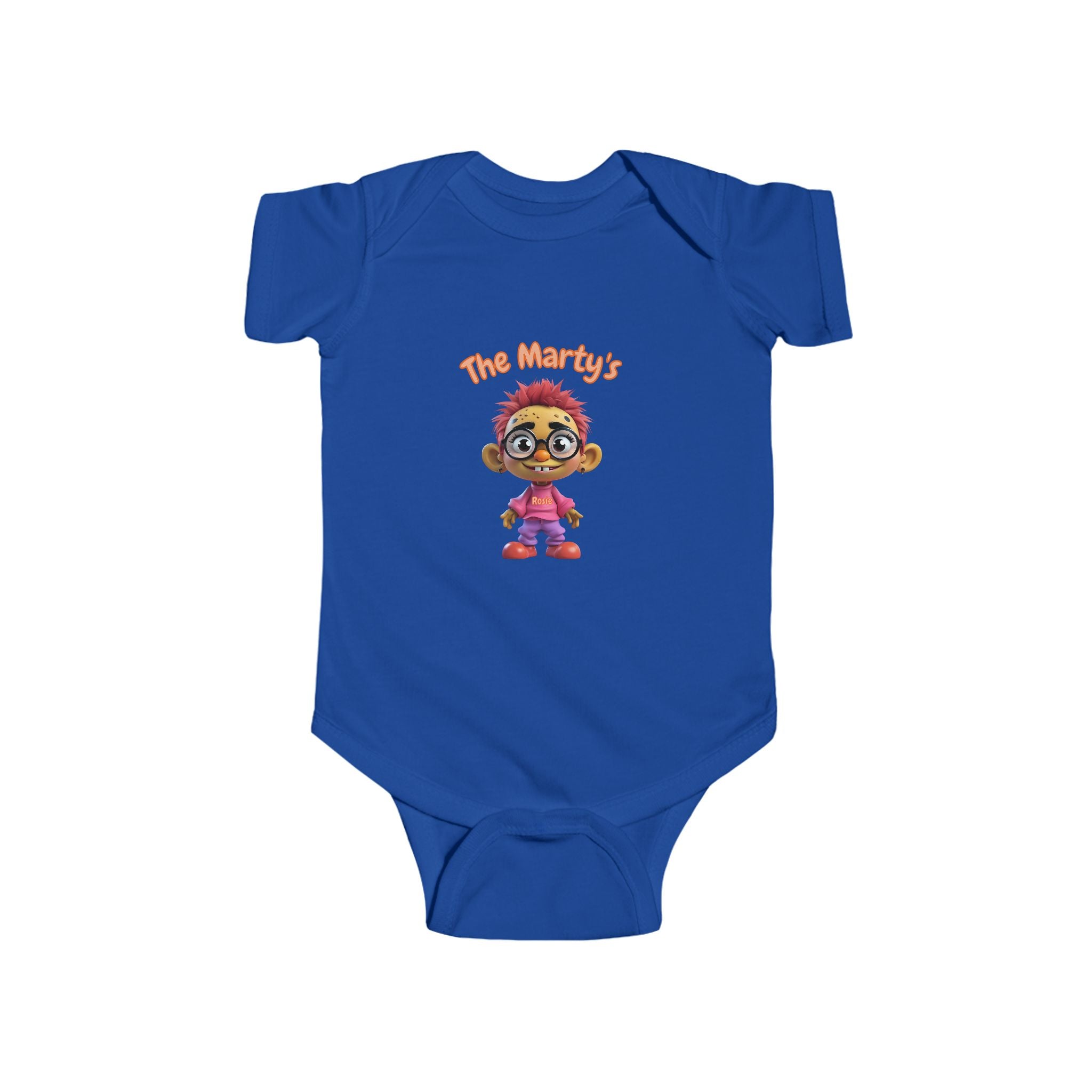 Martys Cartoon Baby Bodysuit | Niedlicher Lockenhaar-Charakter Rosie – The Martys