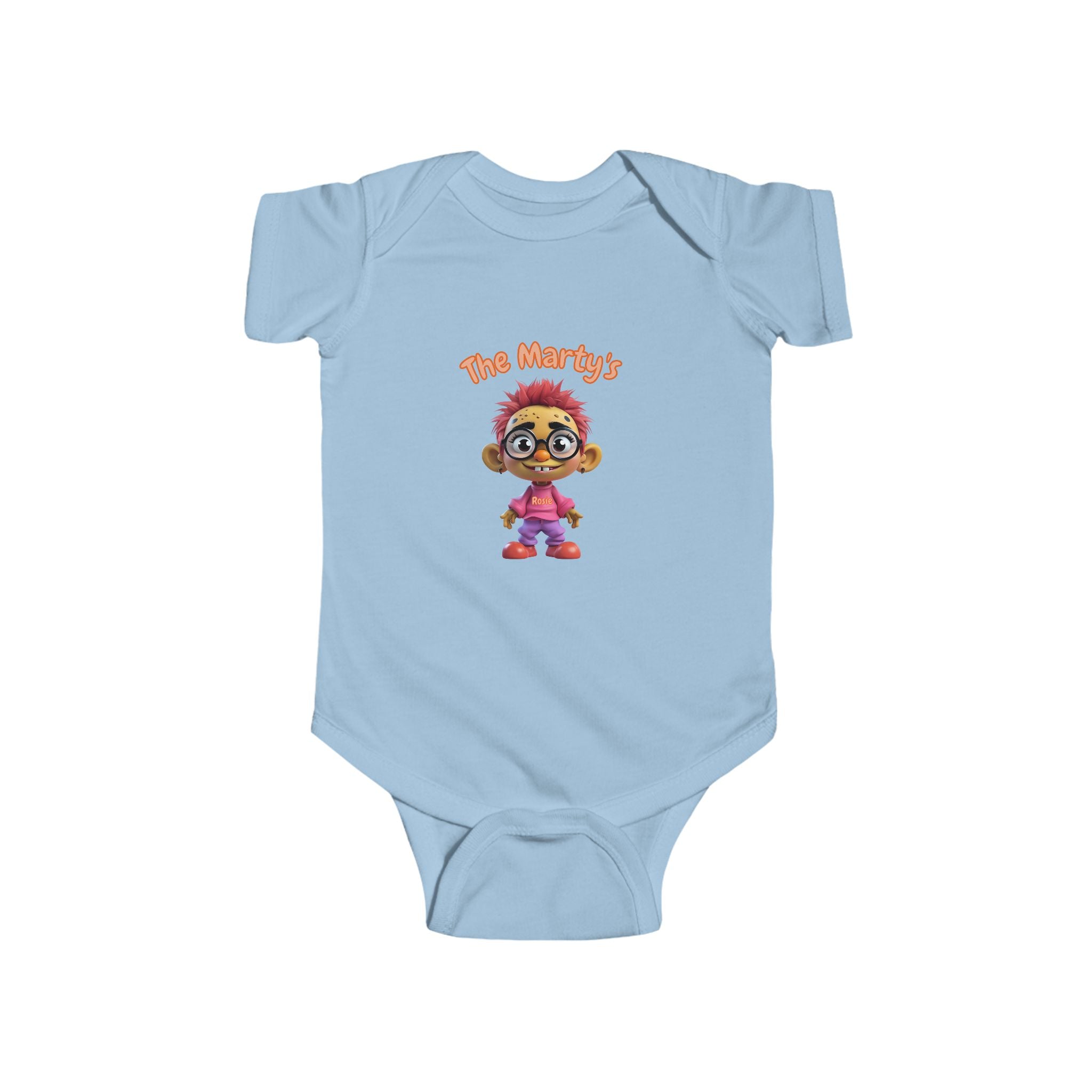 Martys Cartoon Baby Bodysuit | Niedlicher Lockenhaar-Charakter Rosie – The Martys
