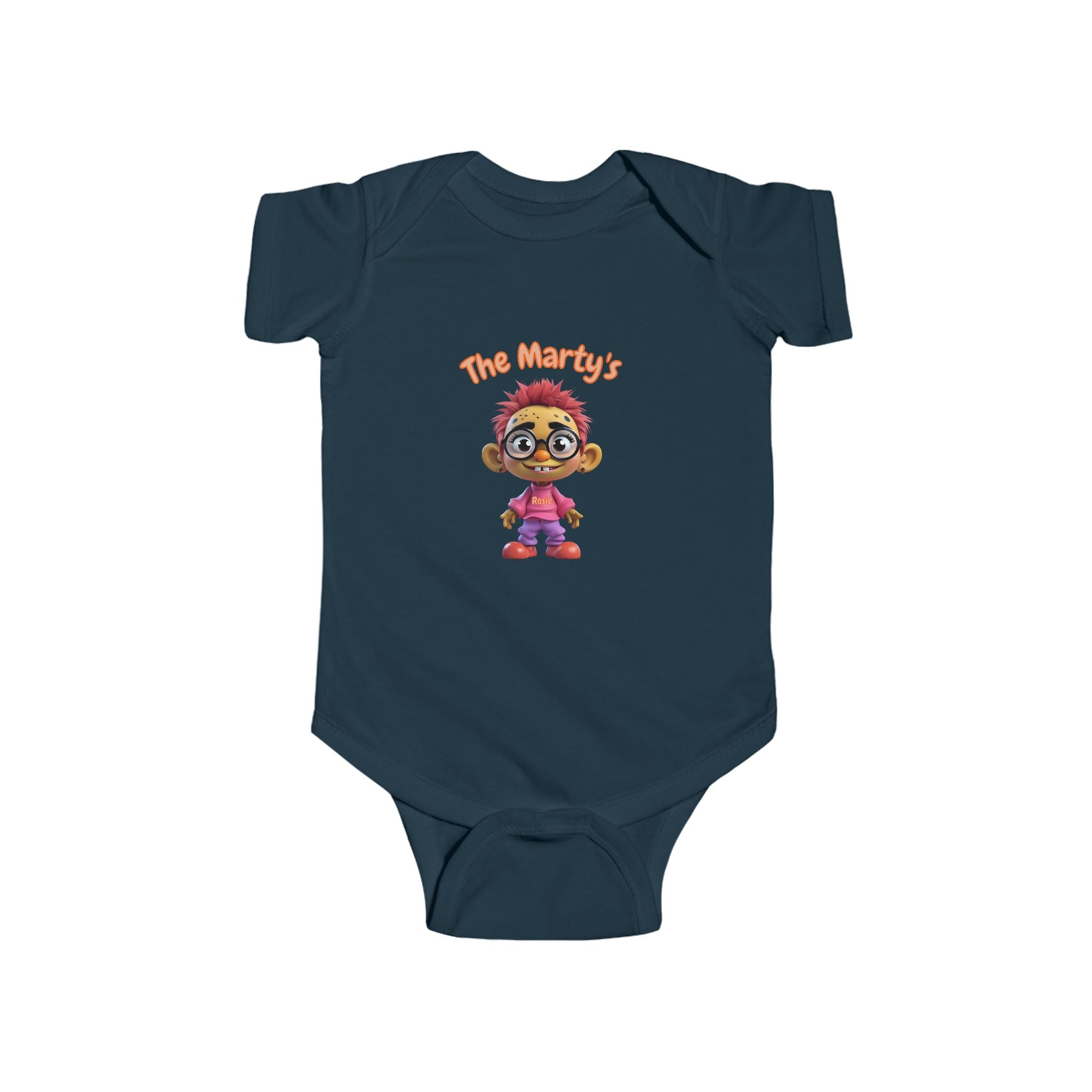 Martys Cartoon Baby Bodysuit | Niedlicher Lockenhaar-Charakter Rosie – The Martys