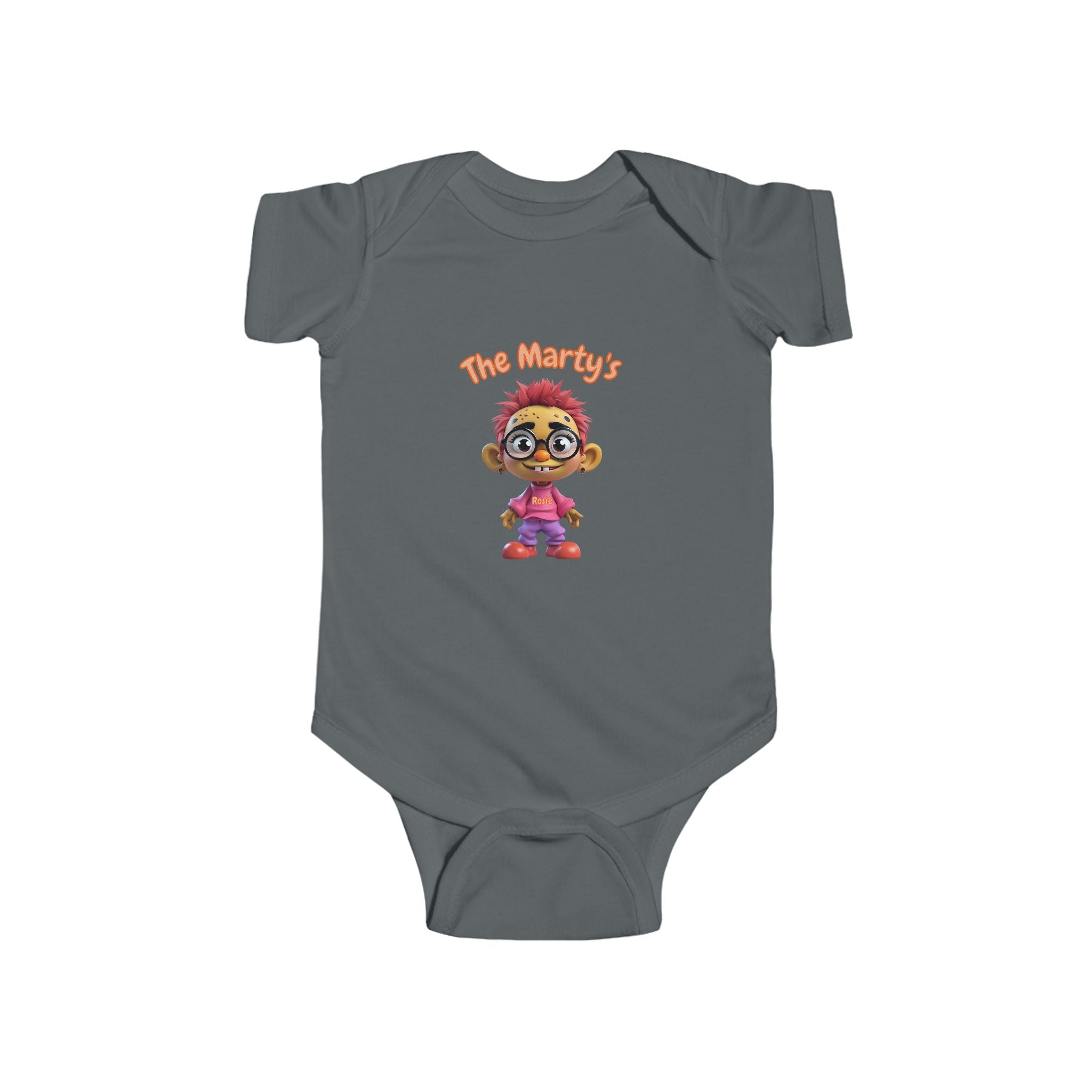 Martys Cartoon Baby Bodysuit | Niedlicher Lockenhaar-Charakter Rosie – The Martys