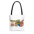 Freedom Made America Tote Bag | Route 66 Flag Graphic