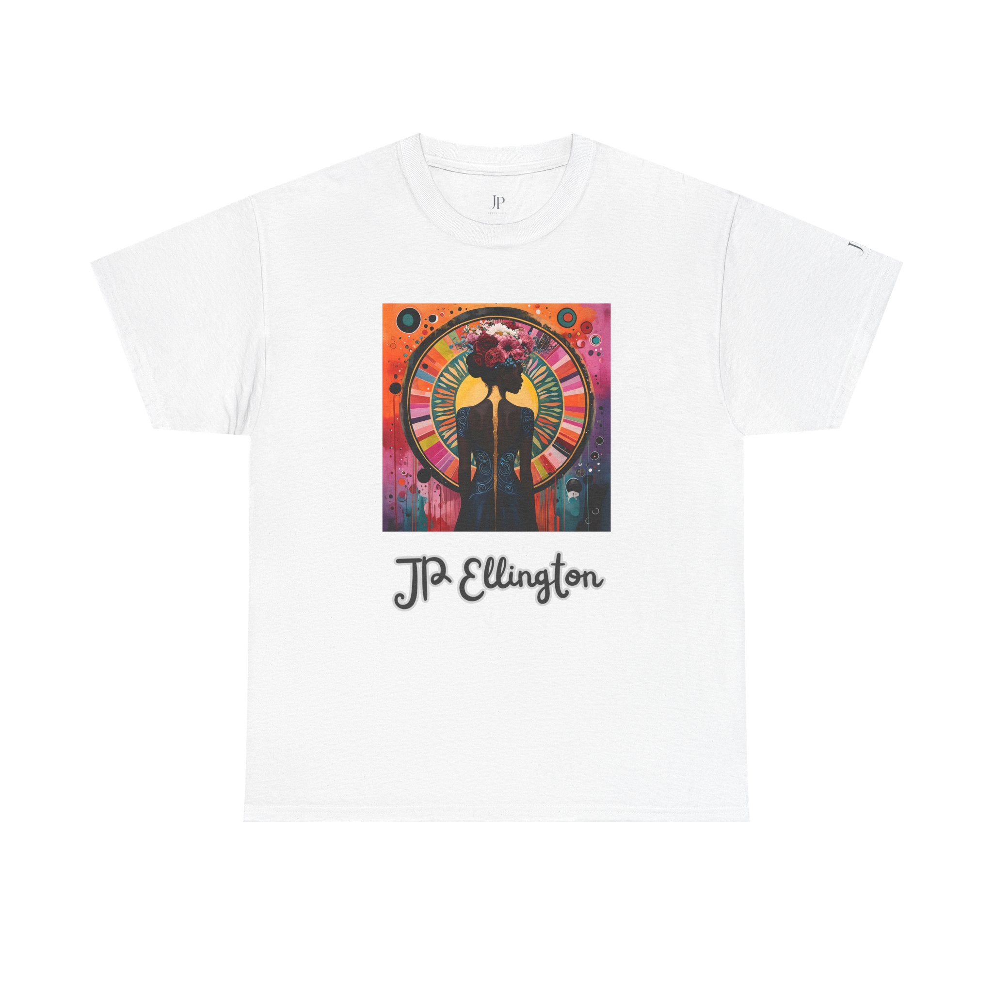 Jazz-Porträt-Uhr-Design T-Shirt | J.P. Ellington Schrift