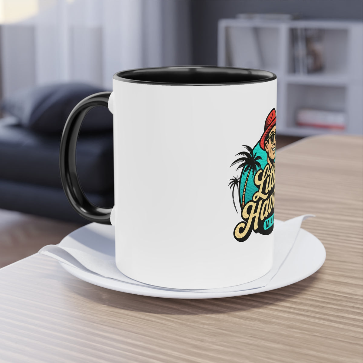 Little Havana Miami Coffee Mug – Retro Palm Beach Two-Tone 11oz