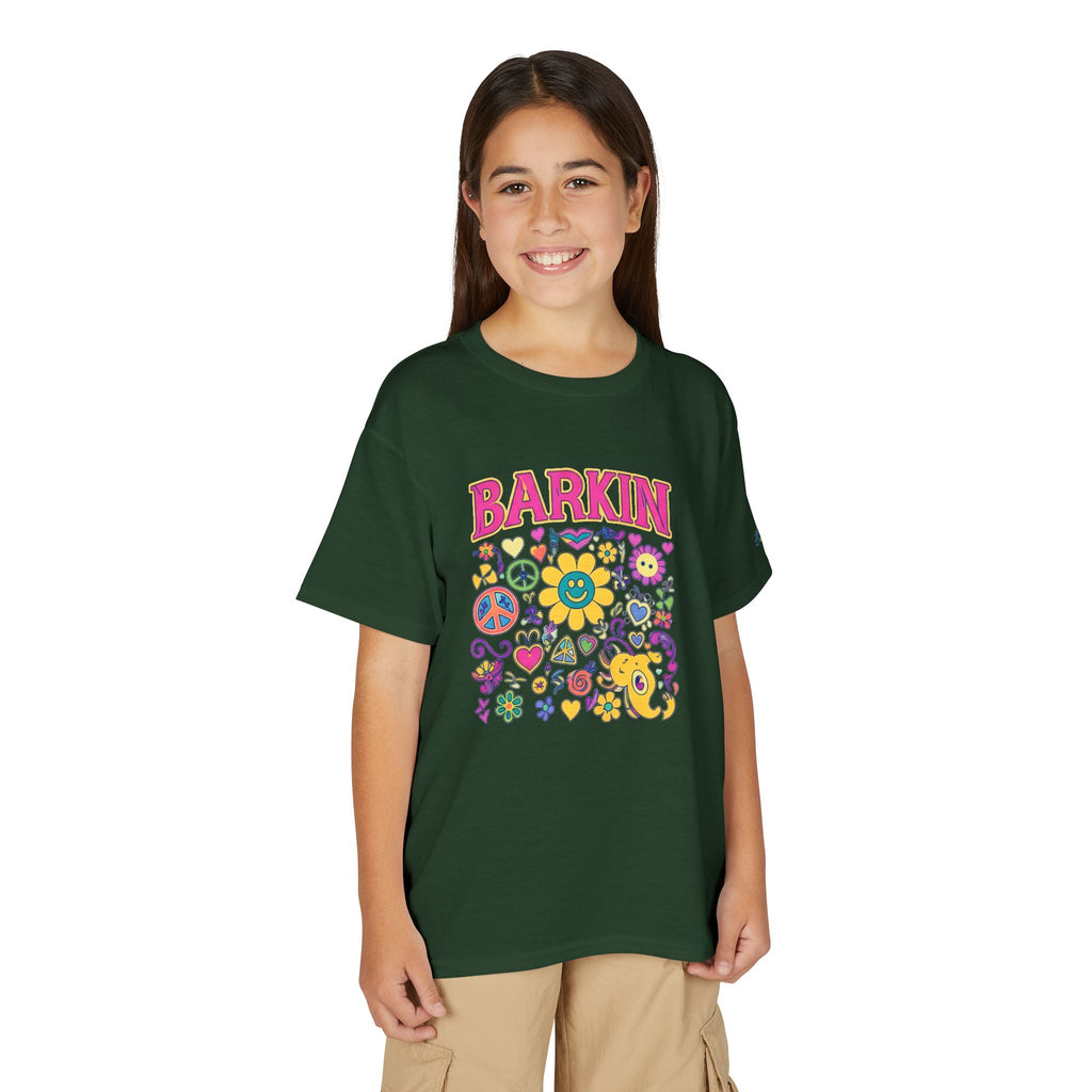 Barkin flower smiley collage T-Shirt | Kids graphic tee, JPE Kids Edition
