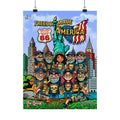 Freedom Made America Poster | Route 66 Statue of Liberty Illustration Matte Vertical Poster