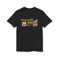 Freedom Made America Route 66 Map T-Shirt | American Flag Roadside Graphic