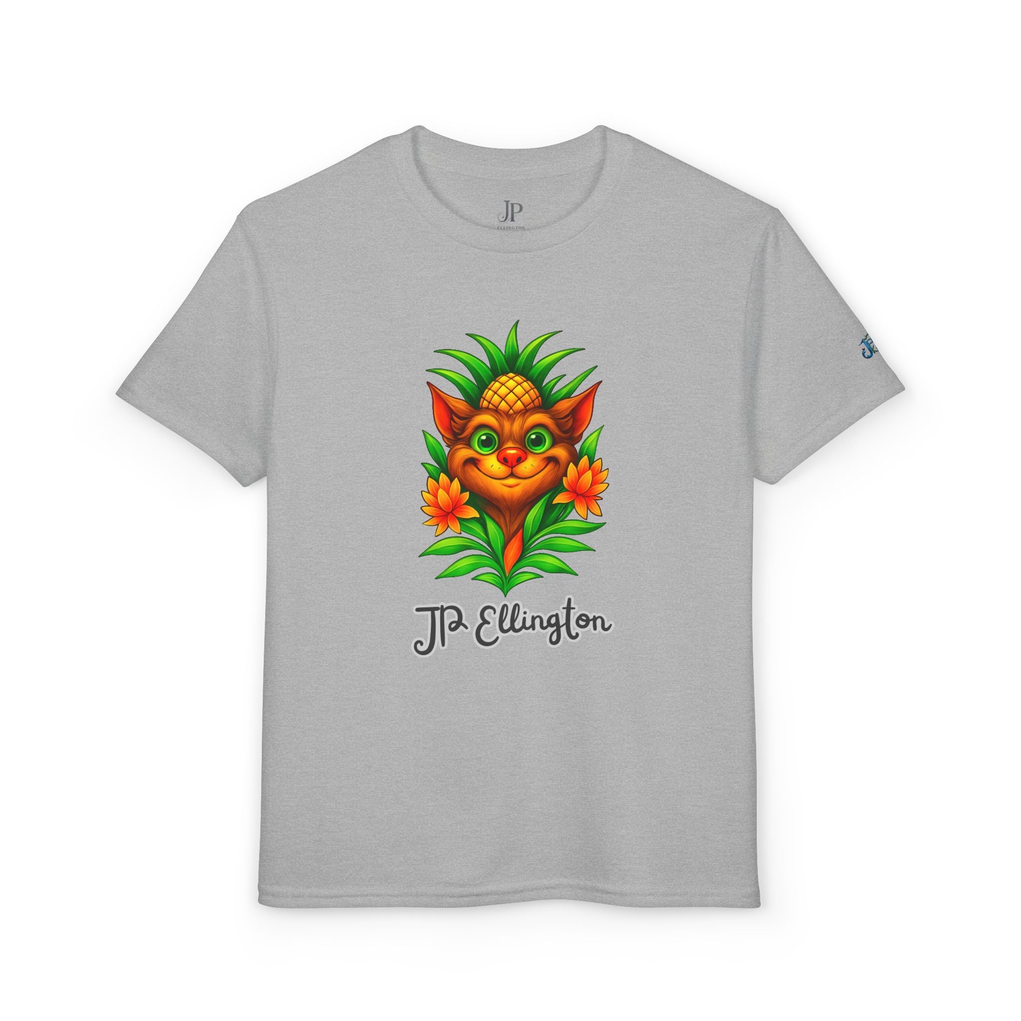 Ananas-Kreatur-Illustration T-Shirt | Buntes tropisches Kinder-T-Shirt, JPE Kids Edition
