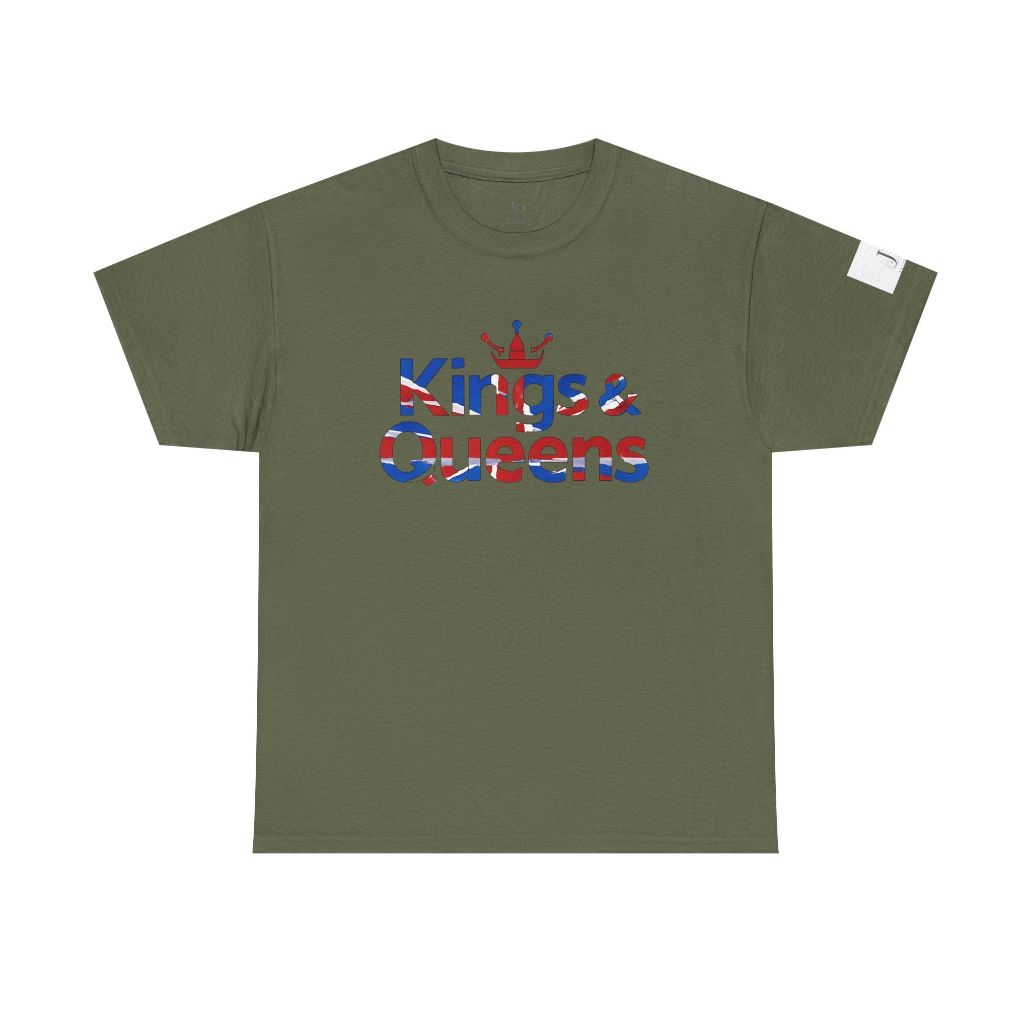 Kings & Queens T-Shirt | Britische Flagge Text, Krone Grafik, JP Ellington Edition