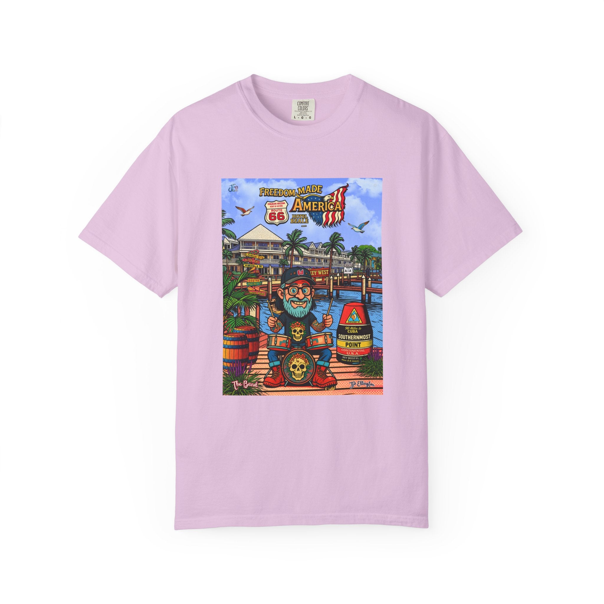 Route 66 Key West T-Shirt | Retro Roadtrip Kunst, Freiheit hat Amerika gemacht Hemd