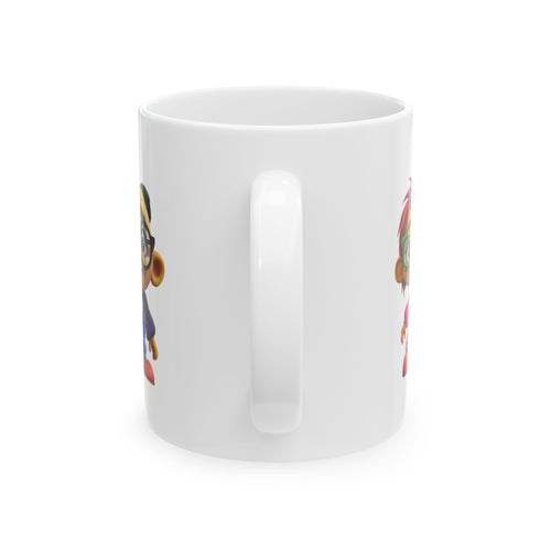 Cute Cartoon Trolls with Hot Air Balloon Mug | the martys mug
