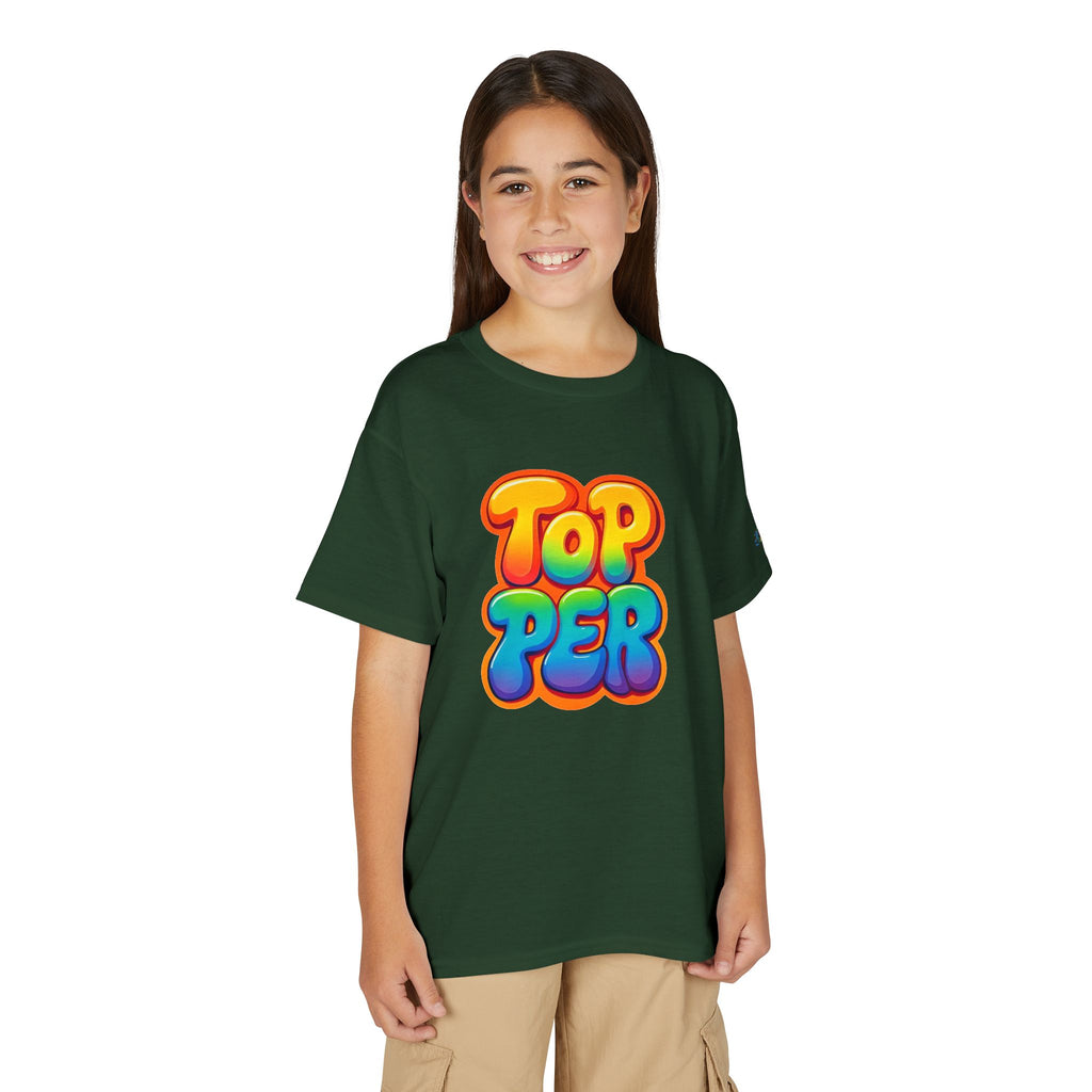 Topper Bubble Letters T-Shirt | Colorful Kids Graphic Tee, JPE Kids Edition