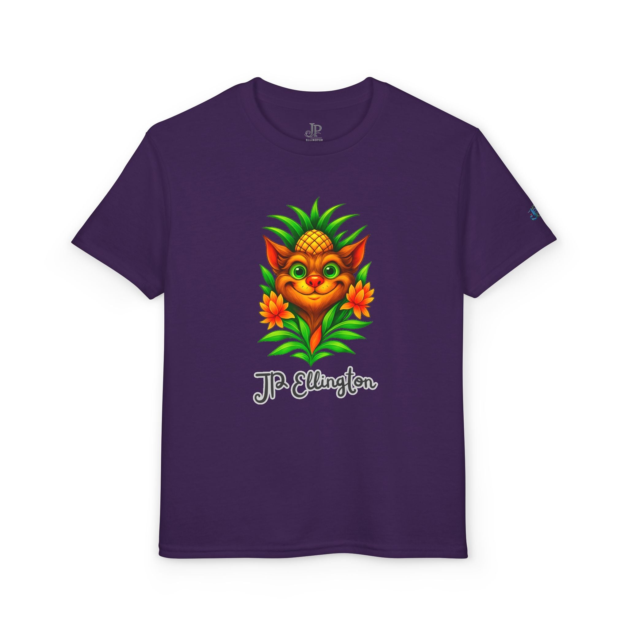 Ananas-Kreatur-Illustration T-Shirt | Buntes tropisches Kinder-T-Shirt, JPE Kids Edition