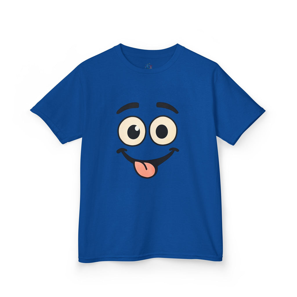 Silly Face Tongue Out Kids Tee | Cute Emoji Cartoon Shirt