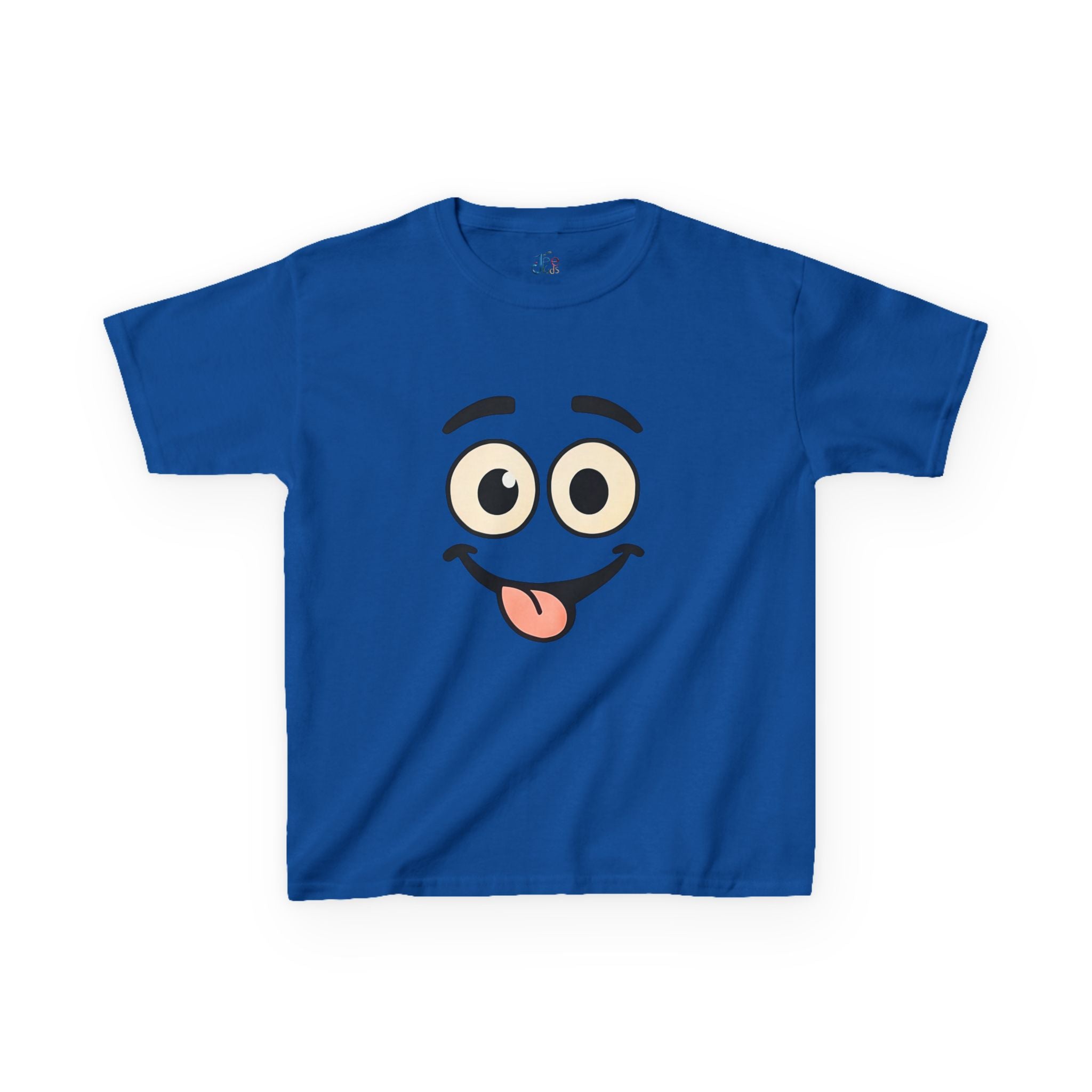 T-Shirt für Kinder mit lustigem Grimassen-Gesicht und rausgestreckter Zunge | Niedliches Emoji-Cartoon-Shirt