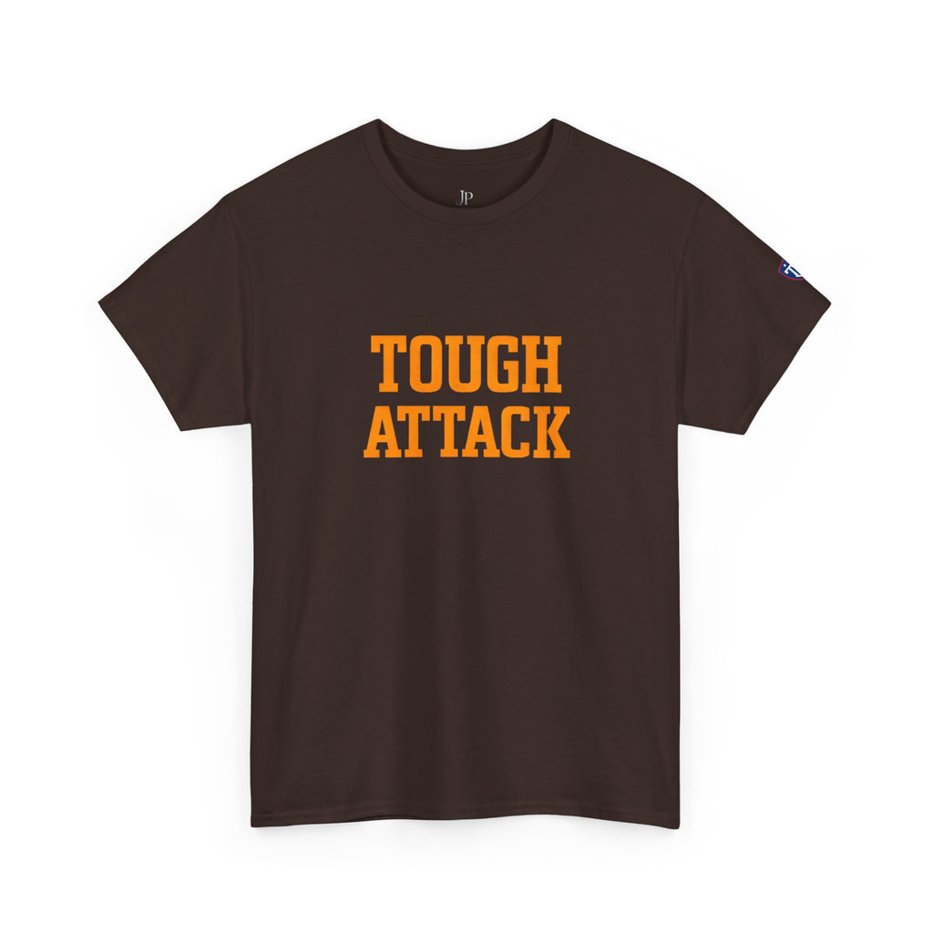 Tough Attack Tee | Sports Slogan, Retro College Lettering, Titan Athletic, JP Ellington