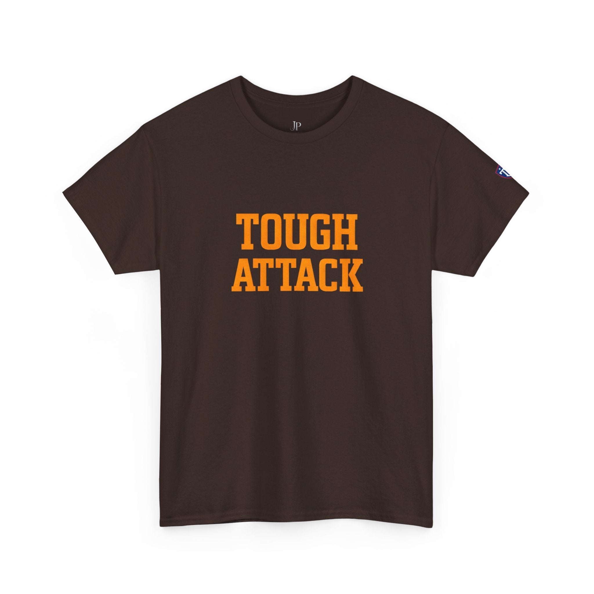 Tough Attack Tee | Sports Slogan, Retro College Lettering, Titan Athletic, JP Ellington