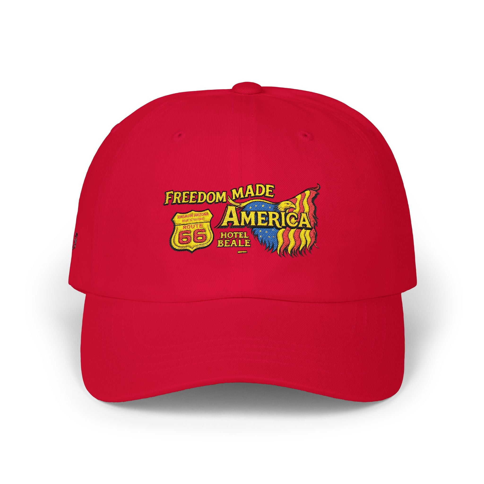 Freedom Made America Route 66 Karte Dad Cap | Patriotische USA-Flagge bestickt