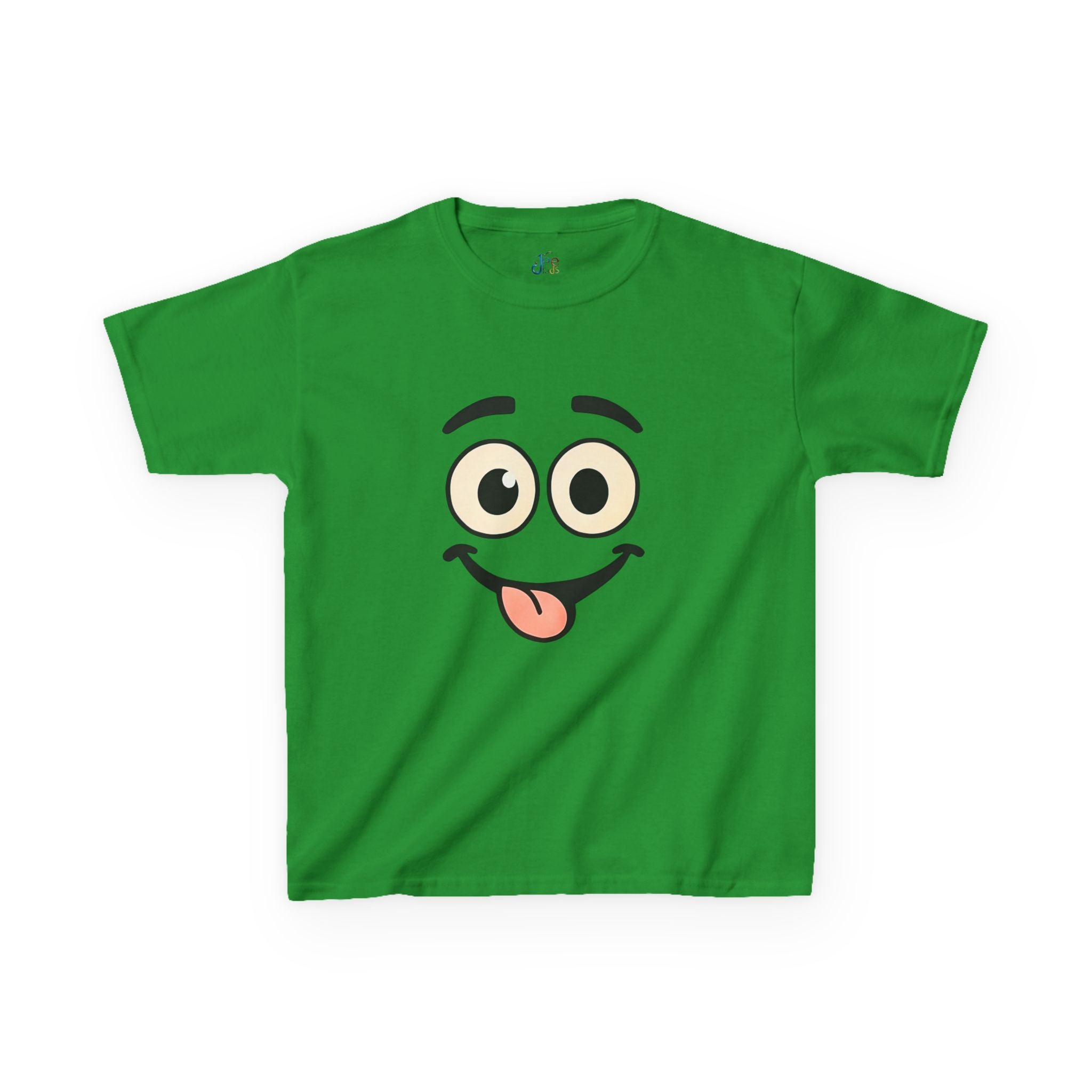 T-Shirt für Kinder mit lustigem Grimassen-Gesicht und rausgestreckter Zunge | Niedliches Emoji-Cartoon-Shirt