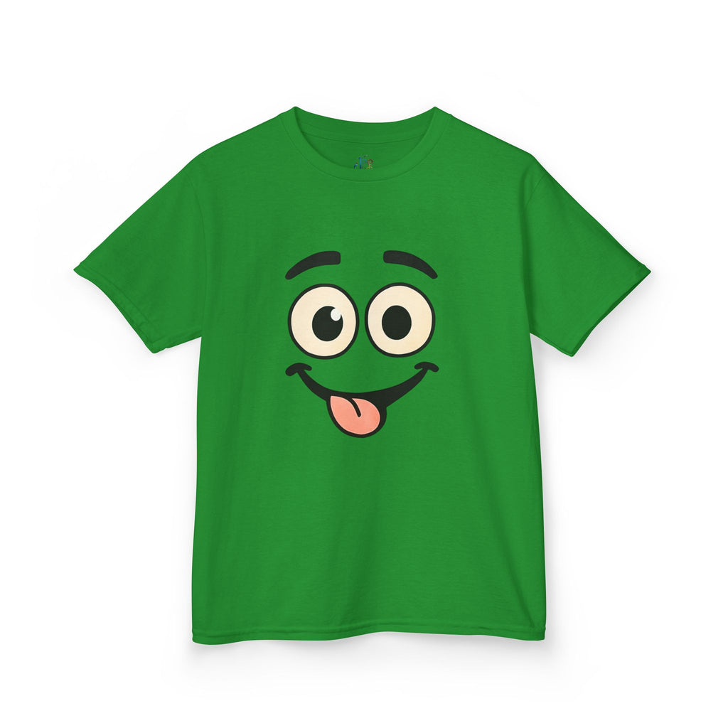 Silly Face Tongue Out Kids Tee | Cute Emoji Cartoon Shirt