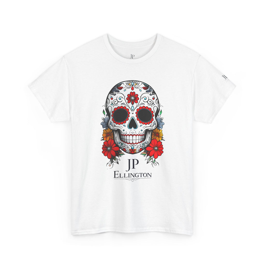 Sugar Skull Tee | Day of the Dead Floral Skull T-Shirt, JP Ellington Edition