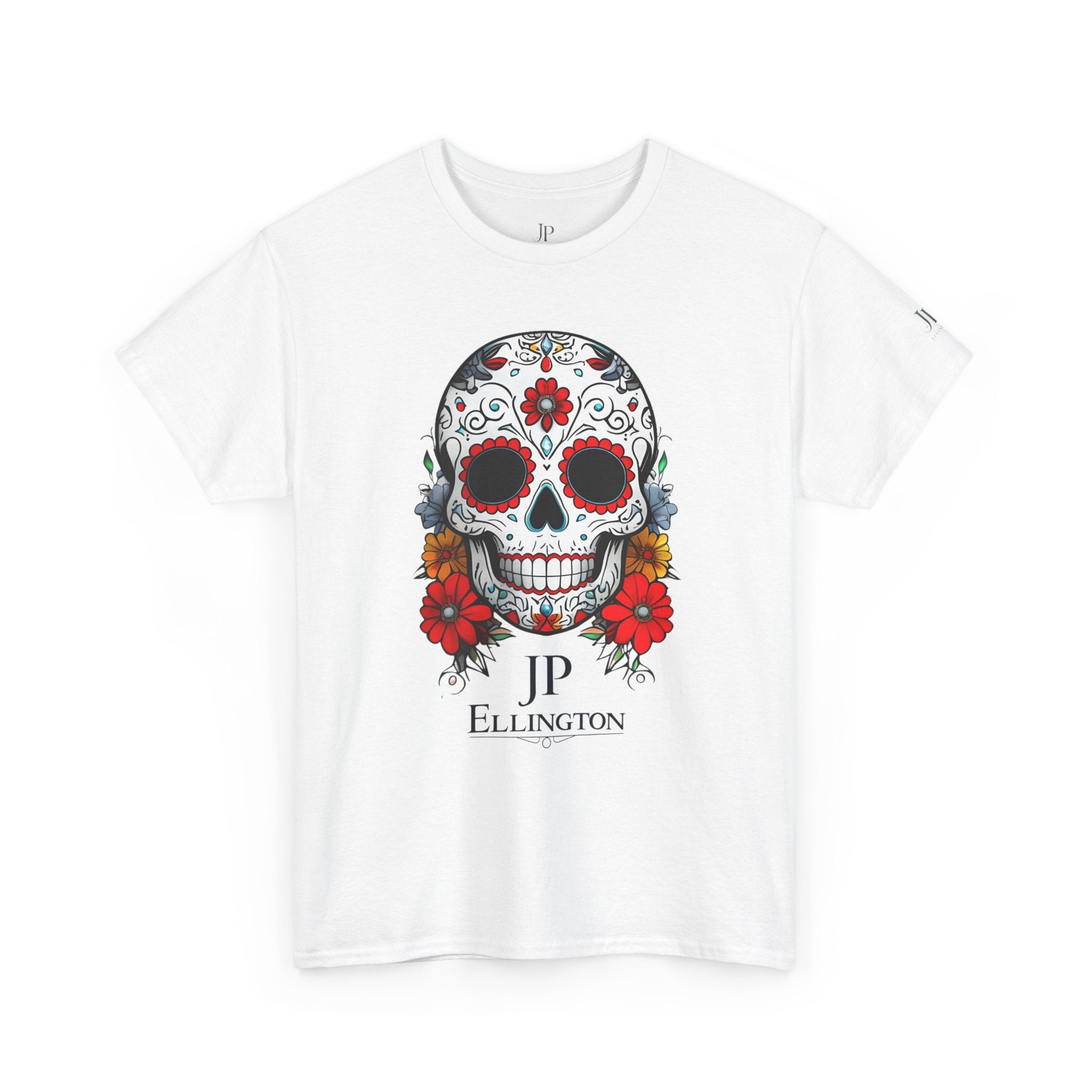 Sugar Skull Tee | Day of the Dead Floral Skull T-Shirt, JP Ellington Edition
