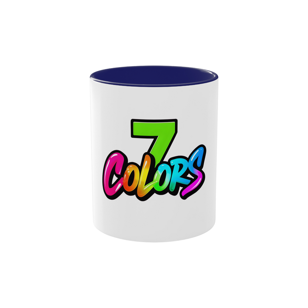 7 Colors Rainbow Graphic Coffee Mug – Two-Tone 11oz