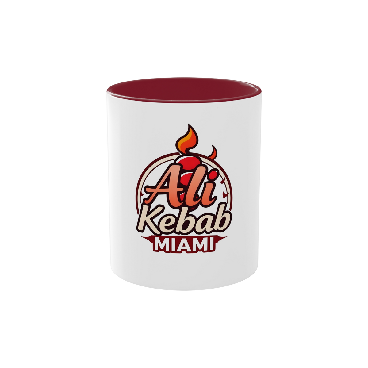 Ali Kebab Miami Coffee Mug – Two-Tone 11oz Branded Ceramic