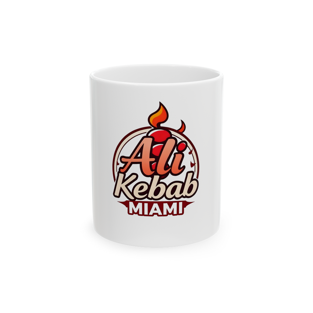 Ali Kebab Miami Ceramic Mug — 11oz Branded Coffee Cup