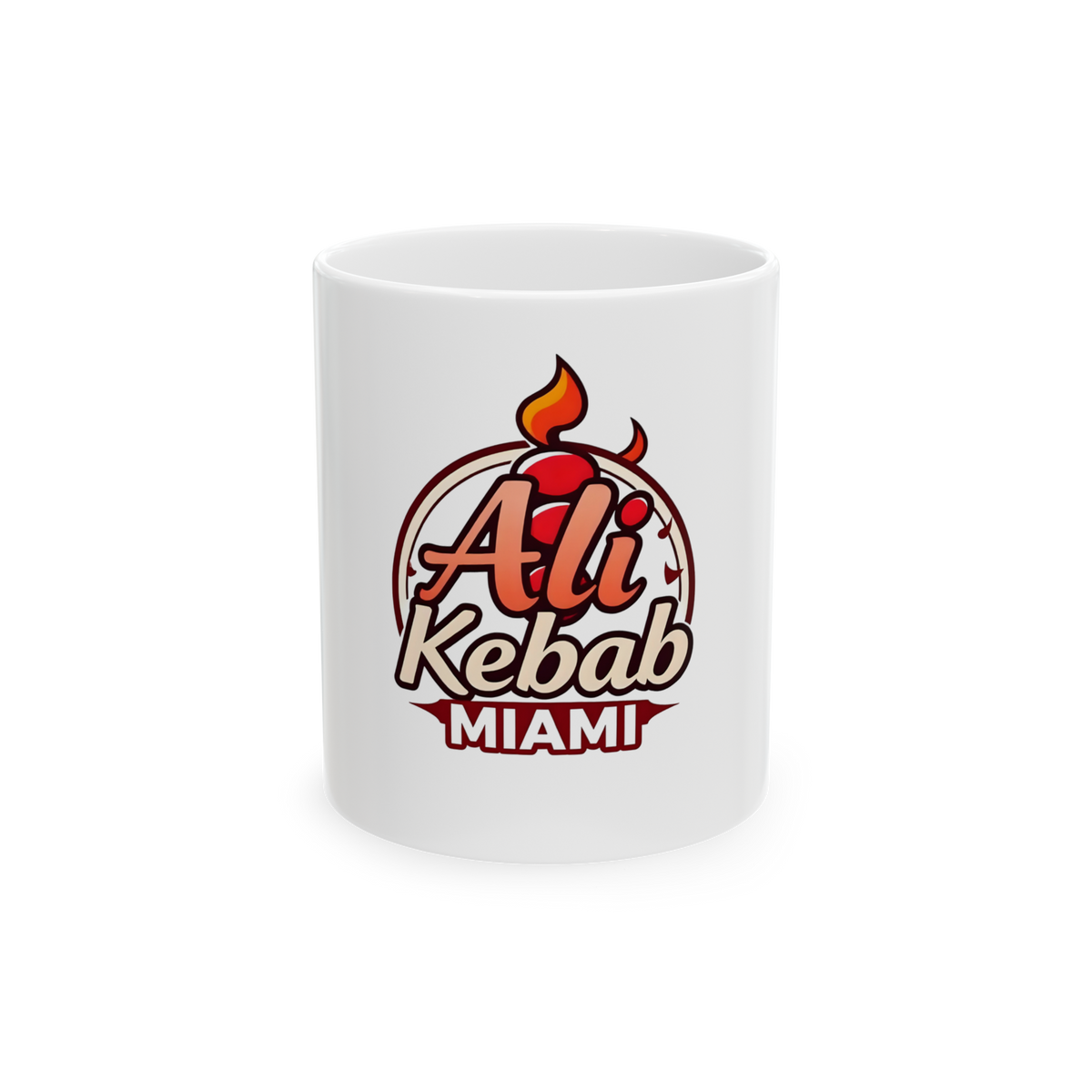 Ali Kebab Miami Ceramic Mug — 11oz Branded Coffee Cup